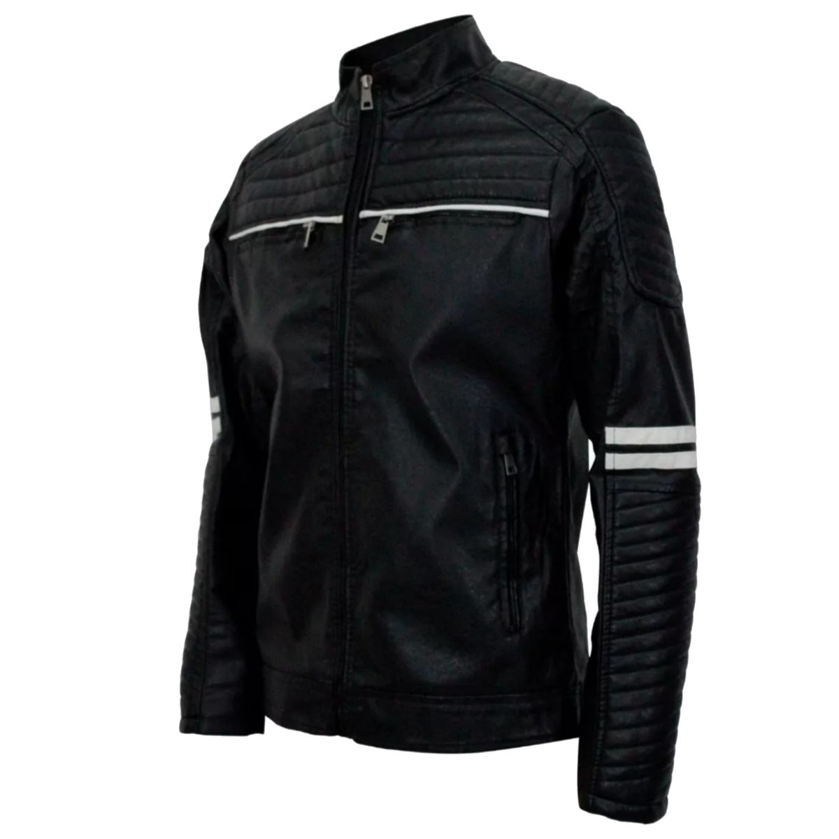 Chamarra para hombre tipo piel estilo biker