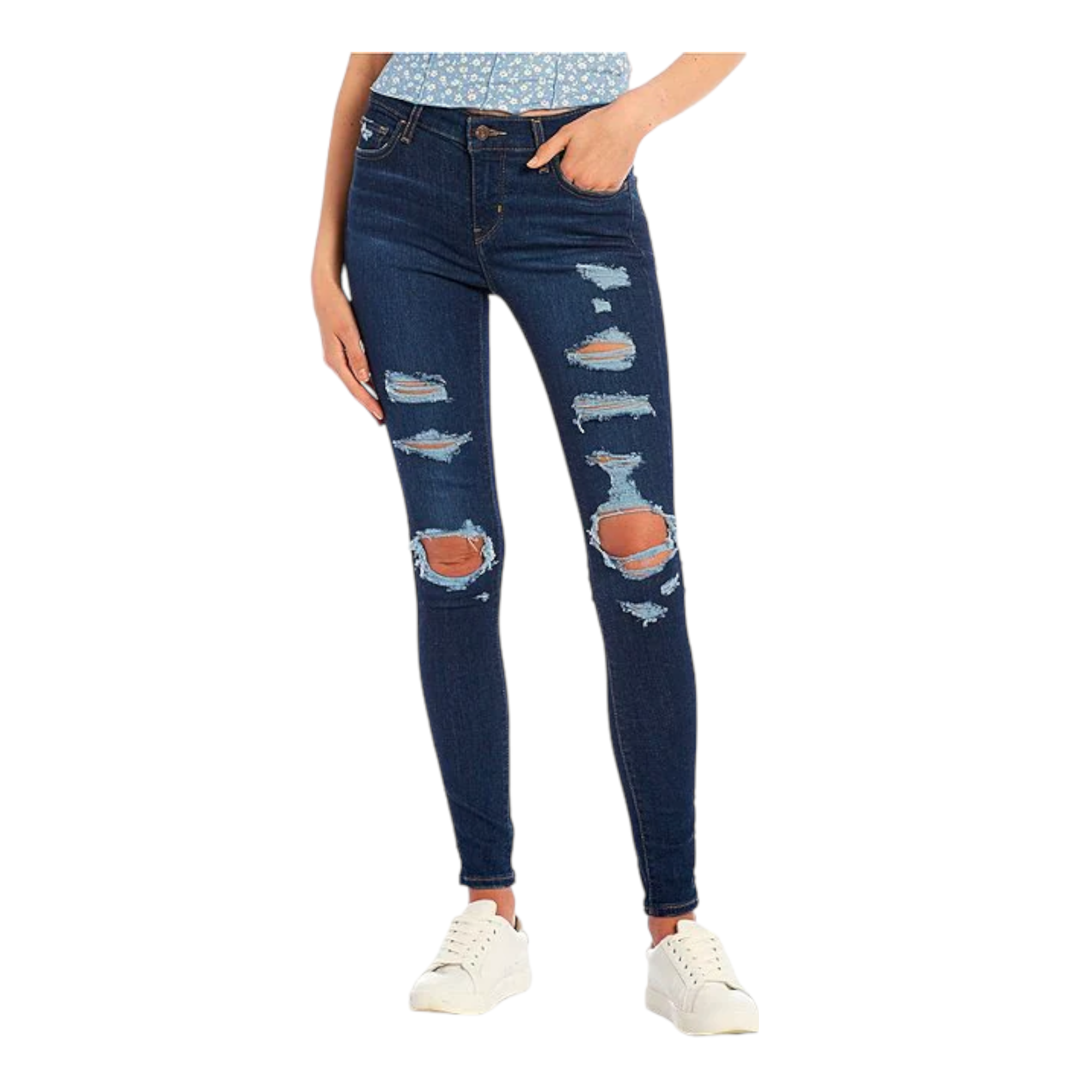 Pantalón Jeans Levis 710 Skinny Mujer 177780428 Destrucción