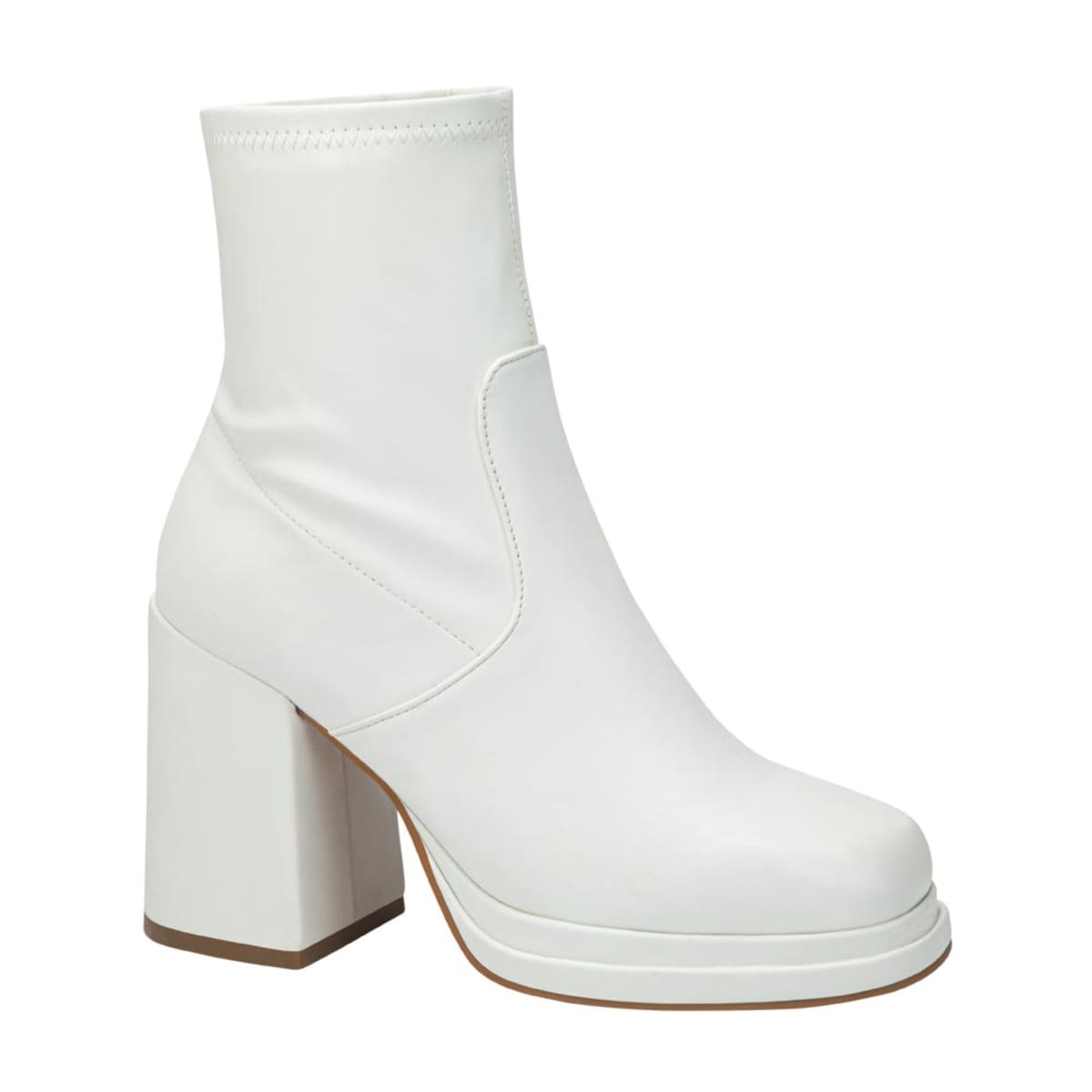 Botas cortas blancas de vestir marca Sao Paulo, con plataforma y tacón alto, 1085330