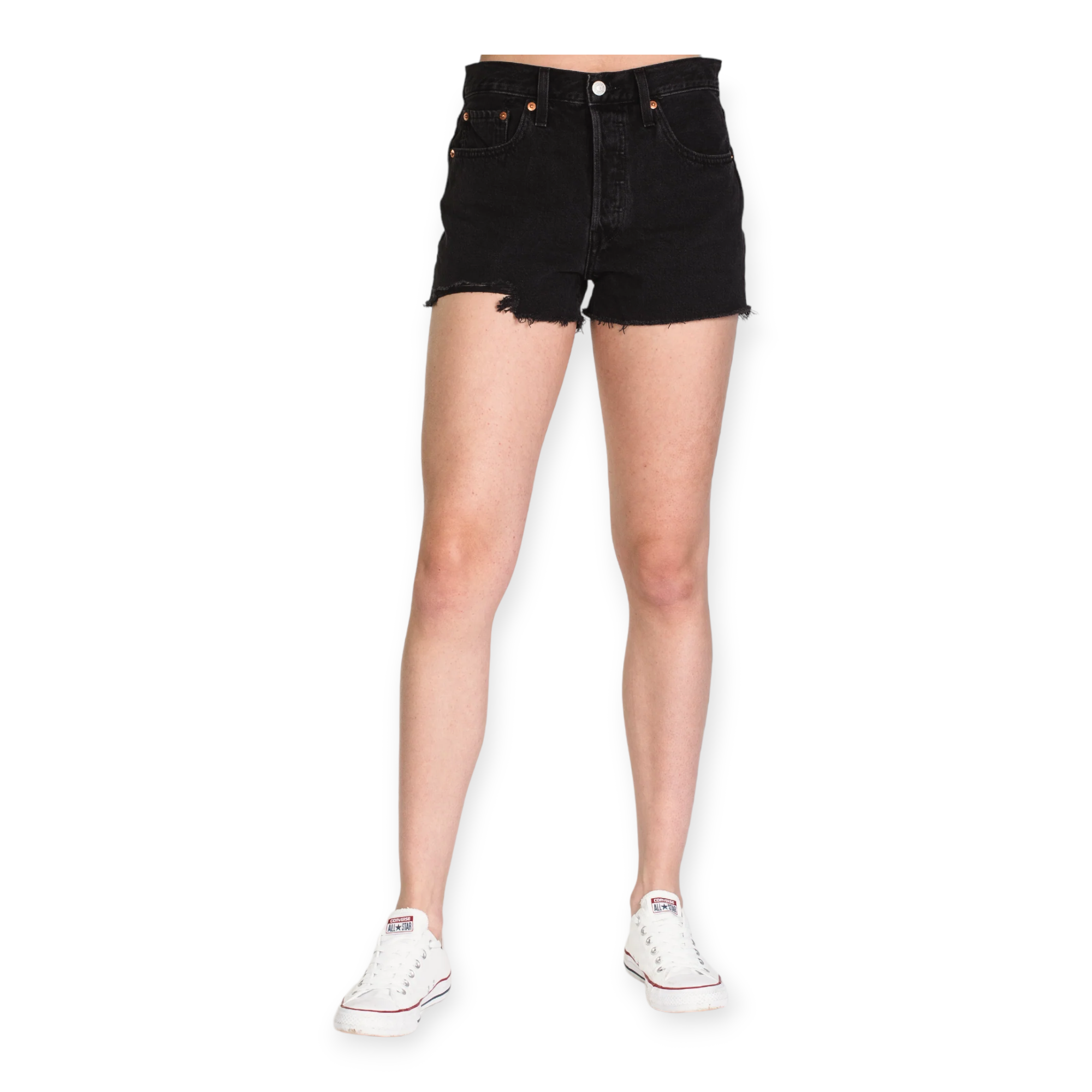 Shorts Levis 501 Mujer Negro High Rise Negro