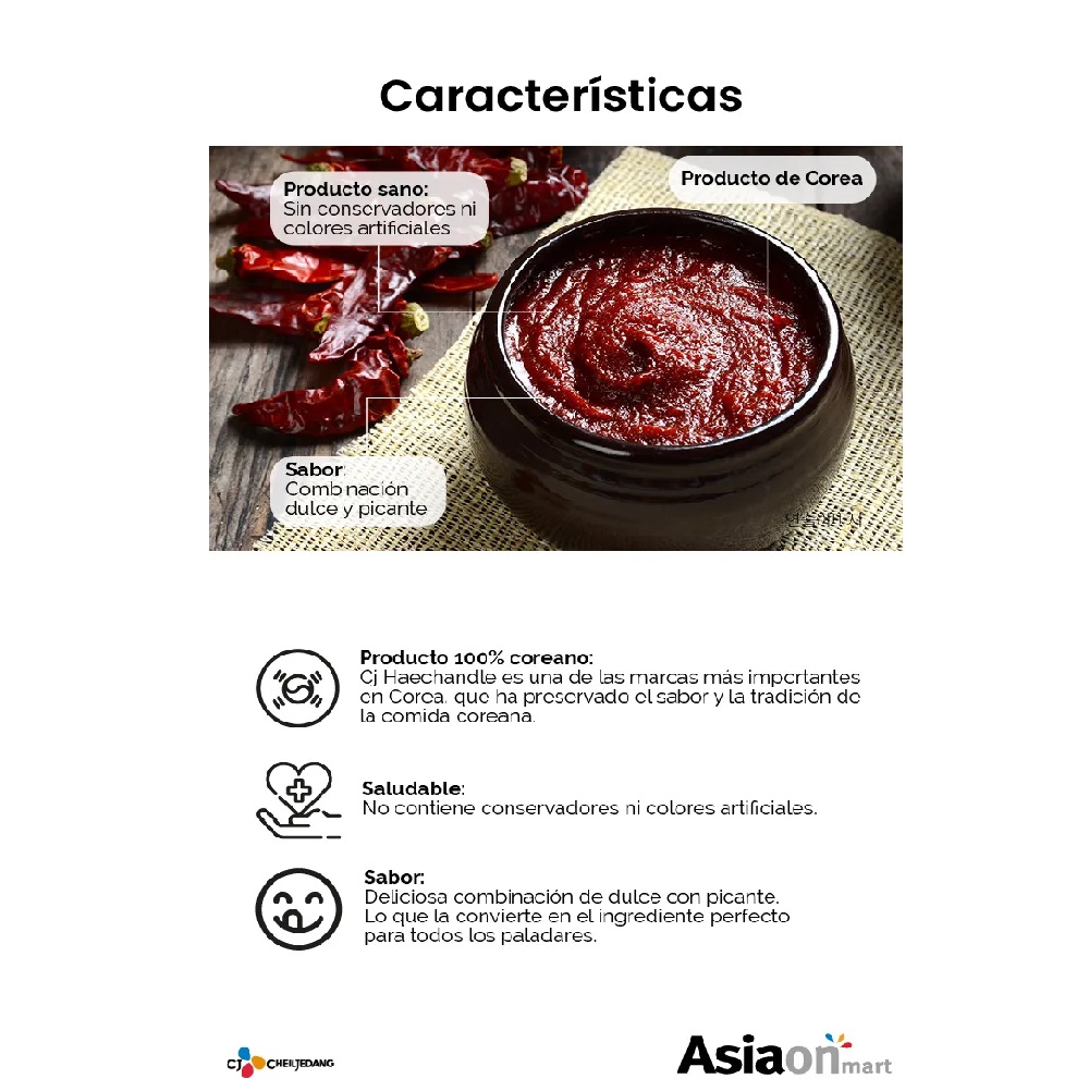 Cj Jechandul Gochujang Pasta De Chile Rojo 1Kg