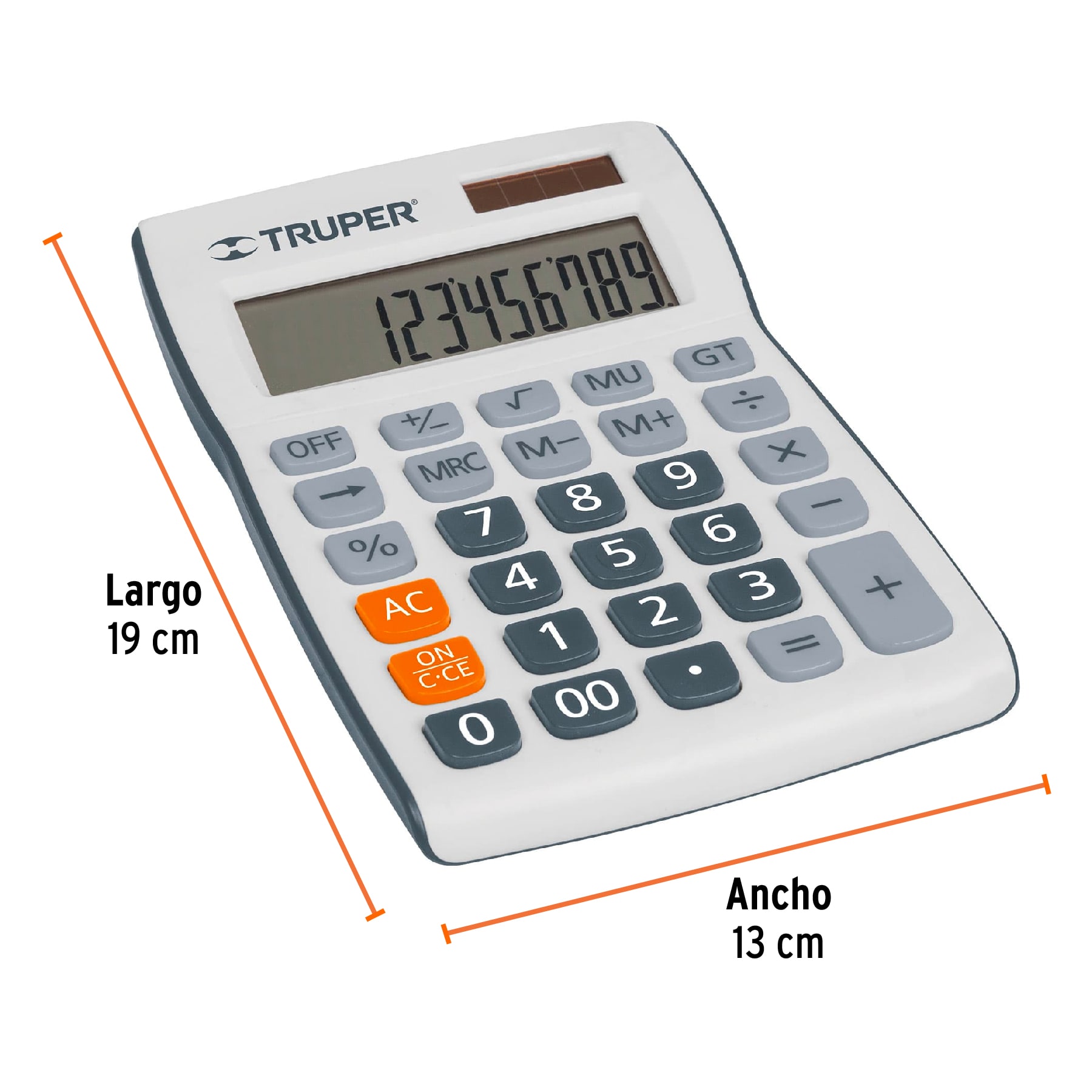 CALCULADORA DE ESCRITORIO 19 CM, TRUPER 60482