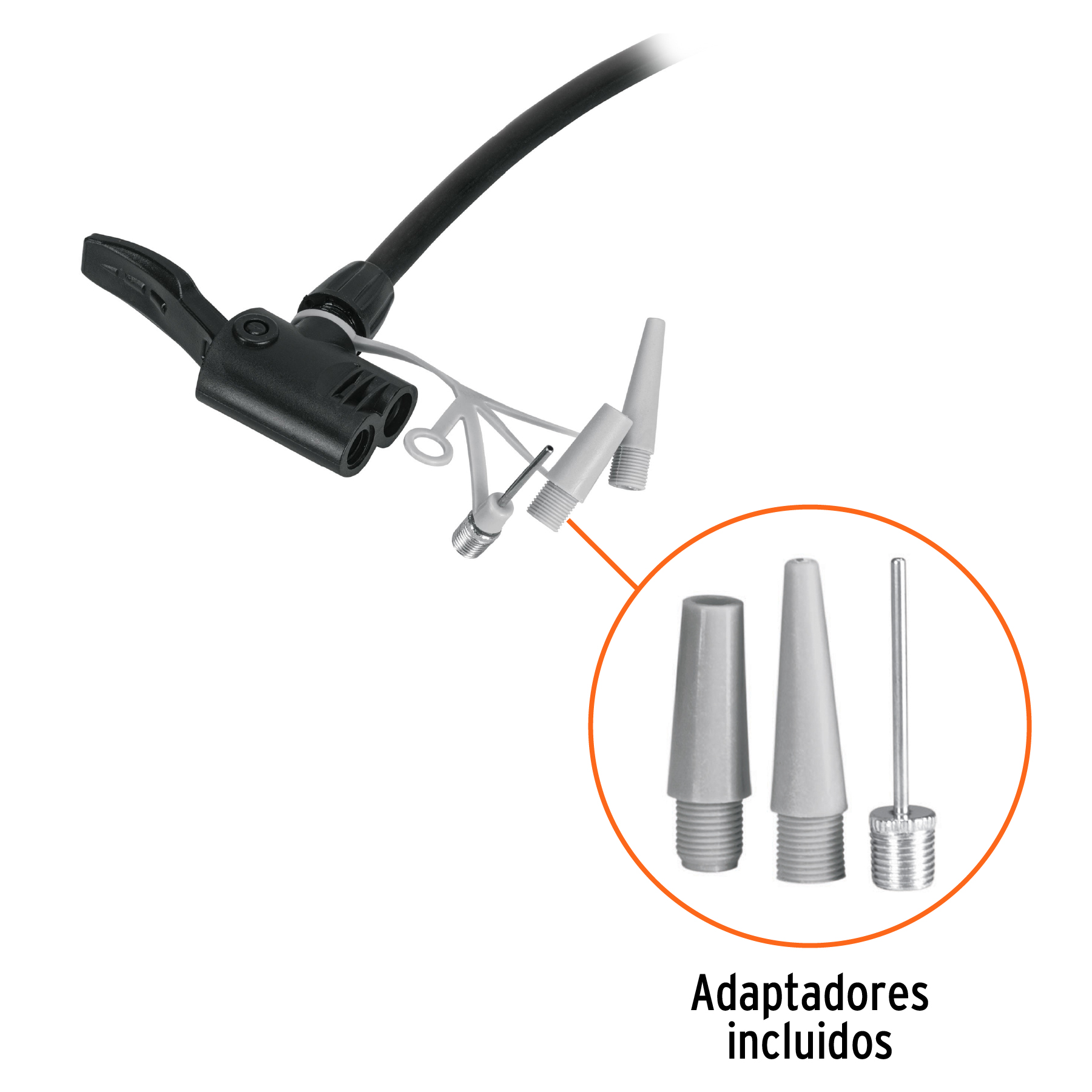 BOMBA MANUAL PARA INFLAR, 100 PSI TRUPER 14863