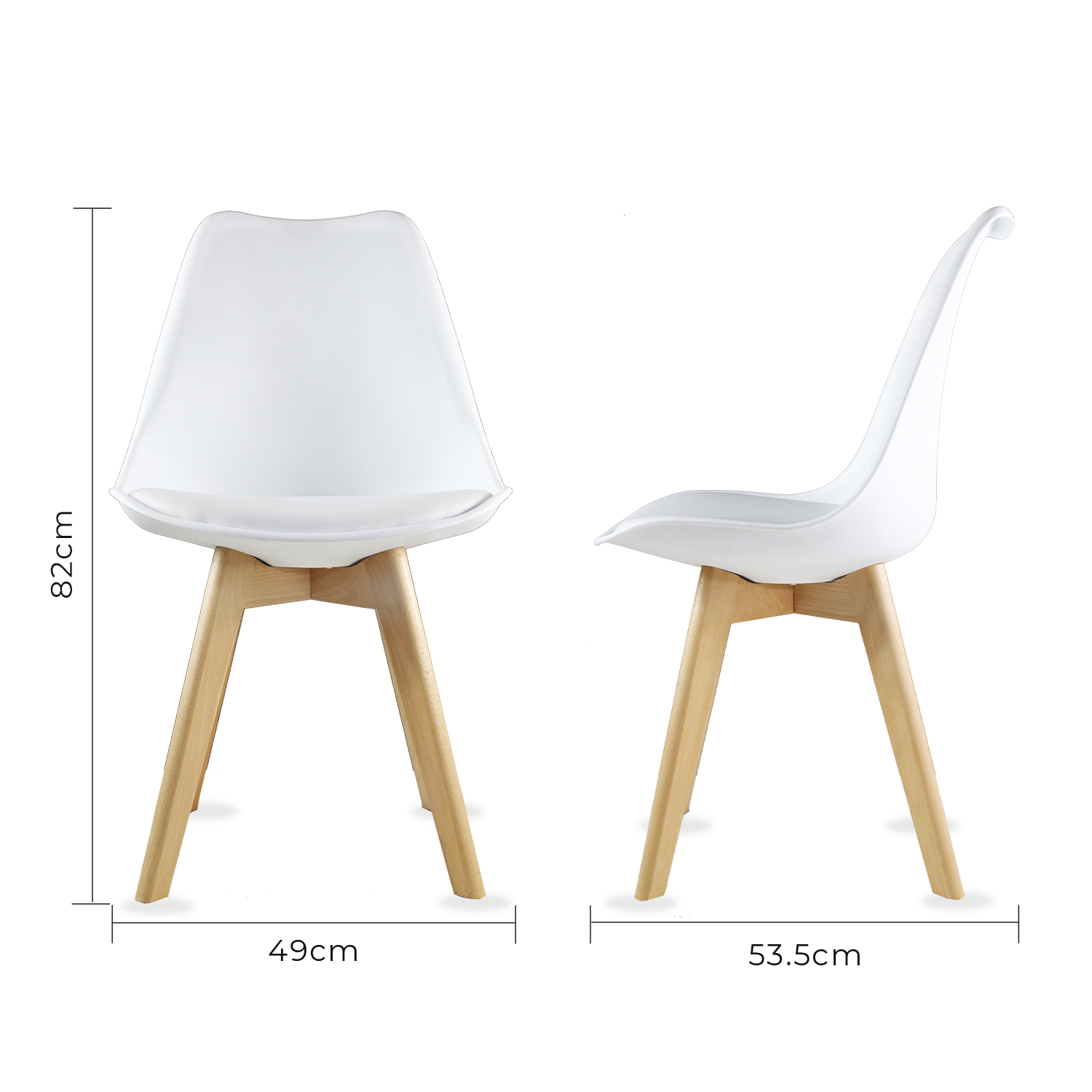 Set Comedor Oslo Melamina 120 Negro 4 sillas Frankfurt Blanco Mundo In