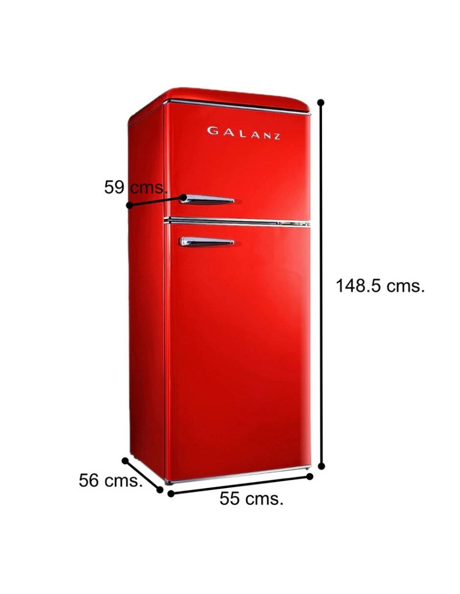 Refrigerador Retro Galanz GLR76TRDER 7.6 pies cúbicos Rojo