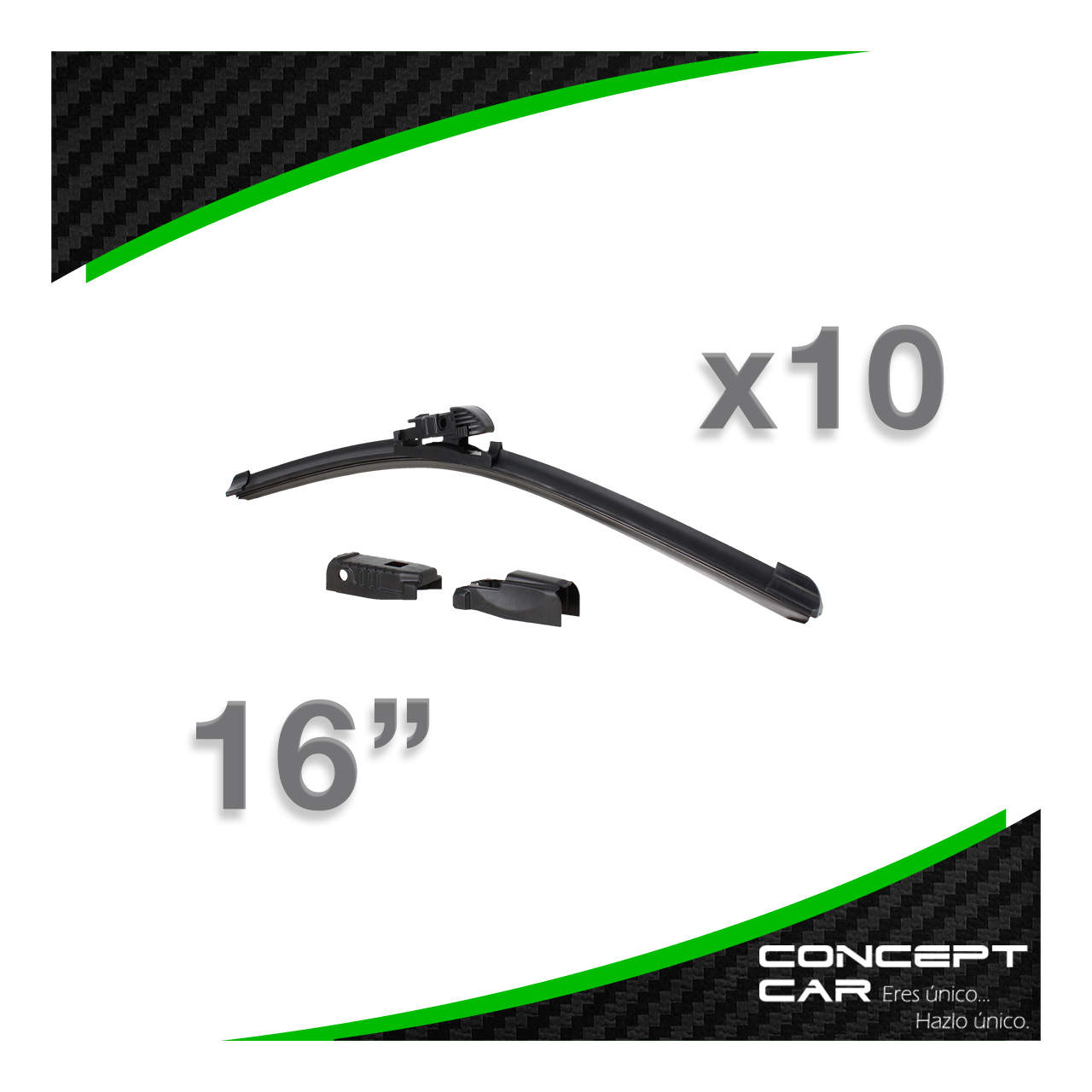 10 Plumas Limpiaparabrisas Curvas Banana Universal 6 En 1
