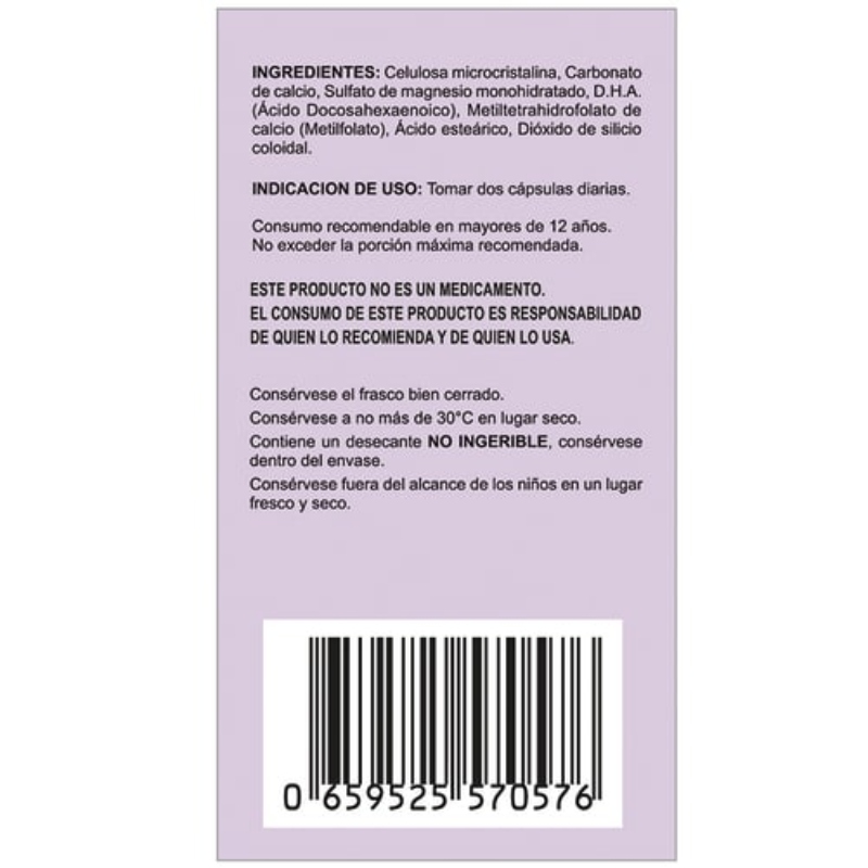 Valait metilfolato 7.5 mg suplemento alimenticio con 30 cápsulas 