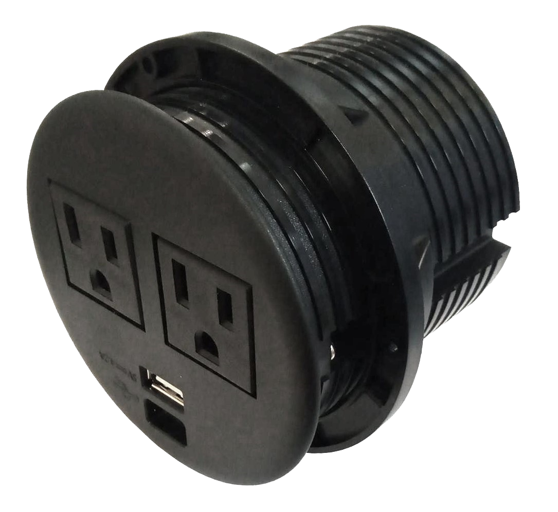 CONTACTO DOBLE EMPOTRABLE USB C&A NEGRO THORSMAN 1 PZA 11000-83604