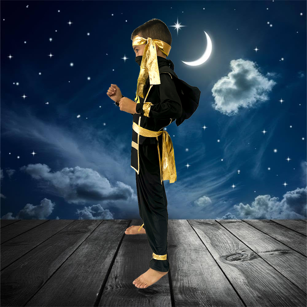 Disfraz De Halloween De Tela Niños Niñas Unisex Ninja Dragon Samurai Karateca Guerrero Warrior Tallas Disponibles
