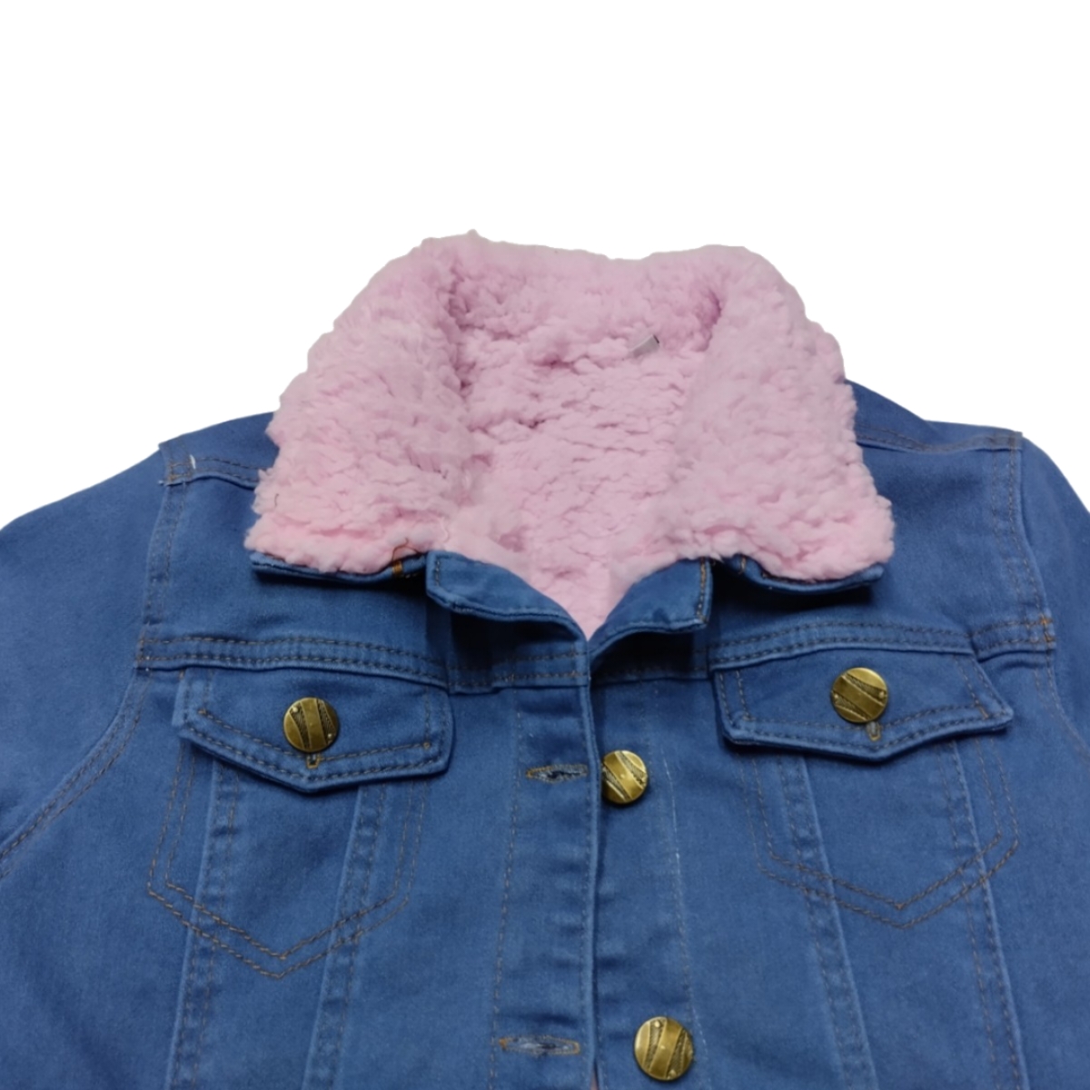 Chamarra de mezclilla para dama aborregada 