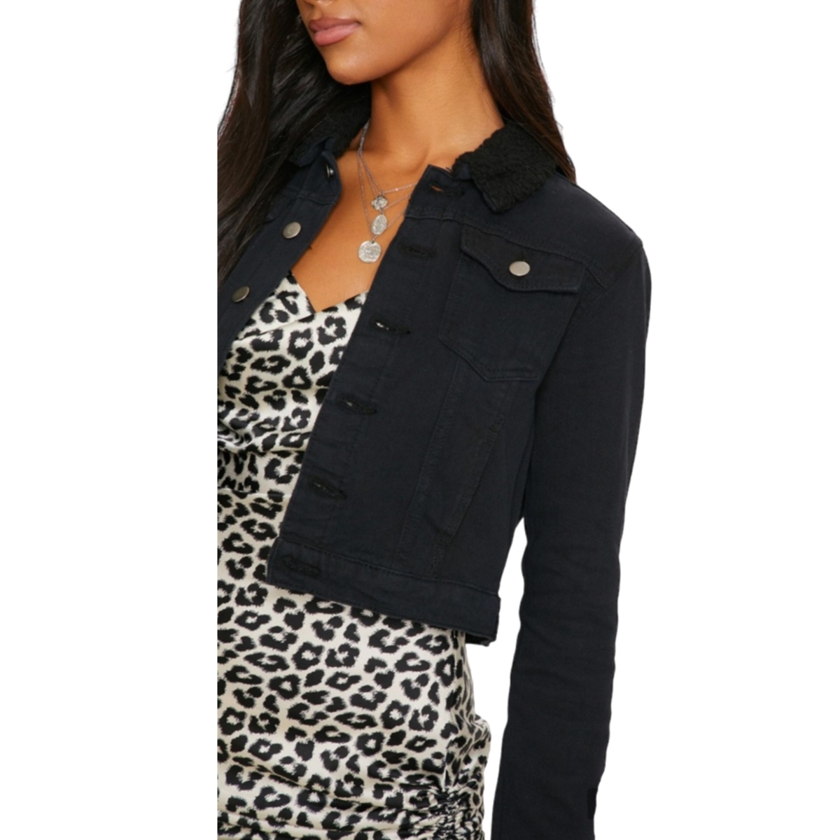 Chamarra de mezclilla para dama aborregada 