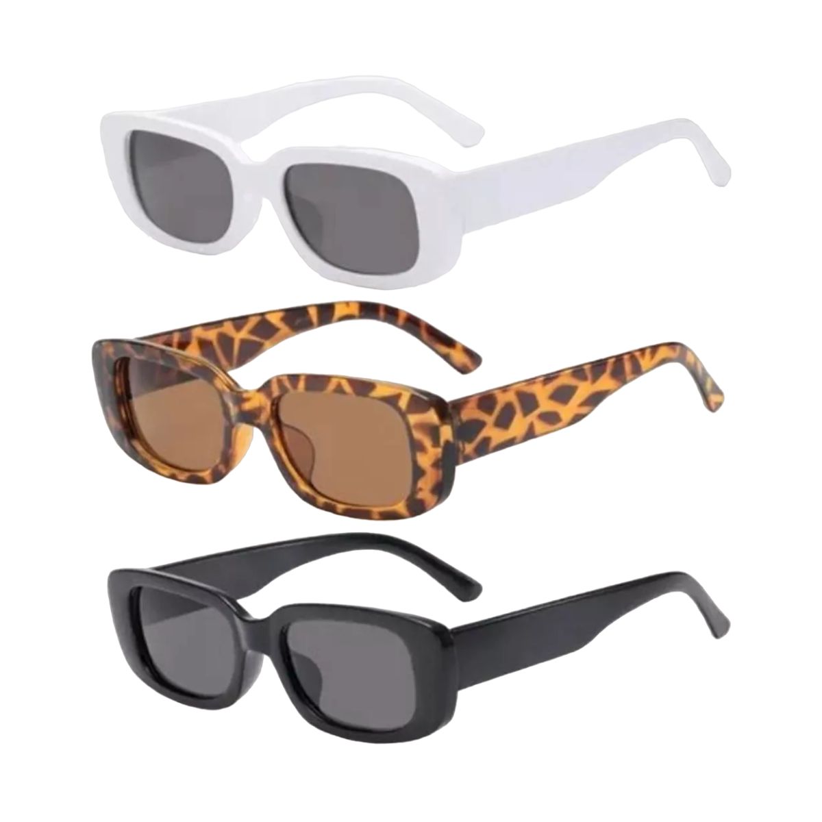 Piezas Gafas De Sol Rectangulares Estilo Vintage Casual