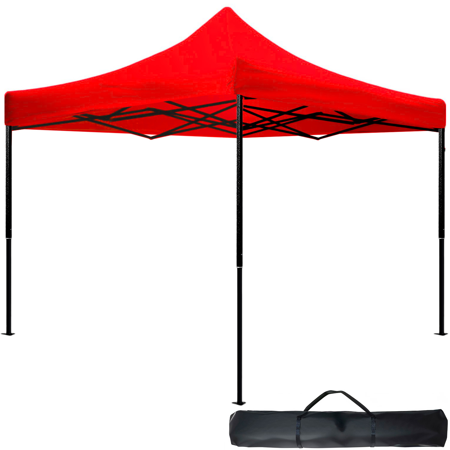 Carpa Toldo 3x3 Plegable Con Maletin Impermeable 600d Roja