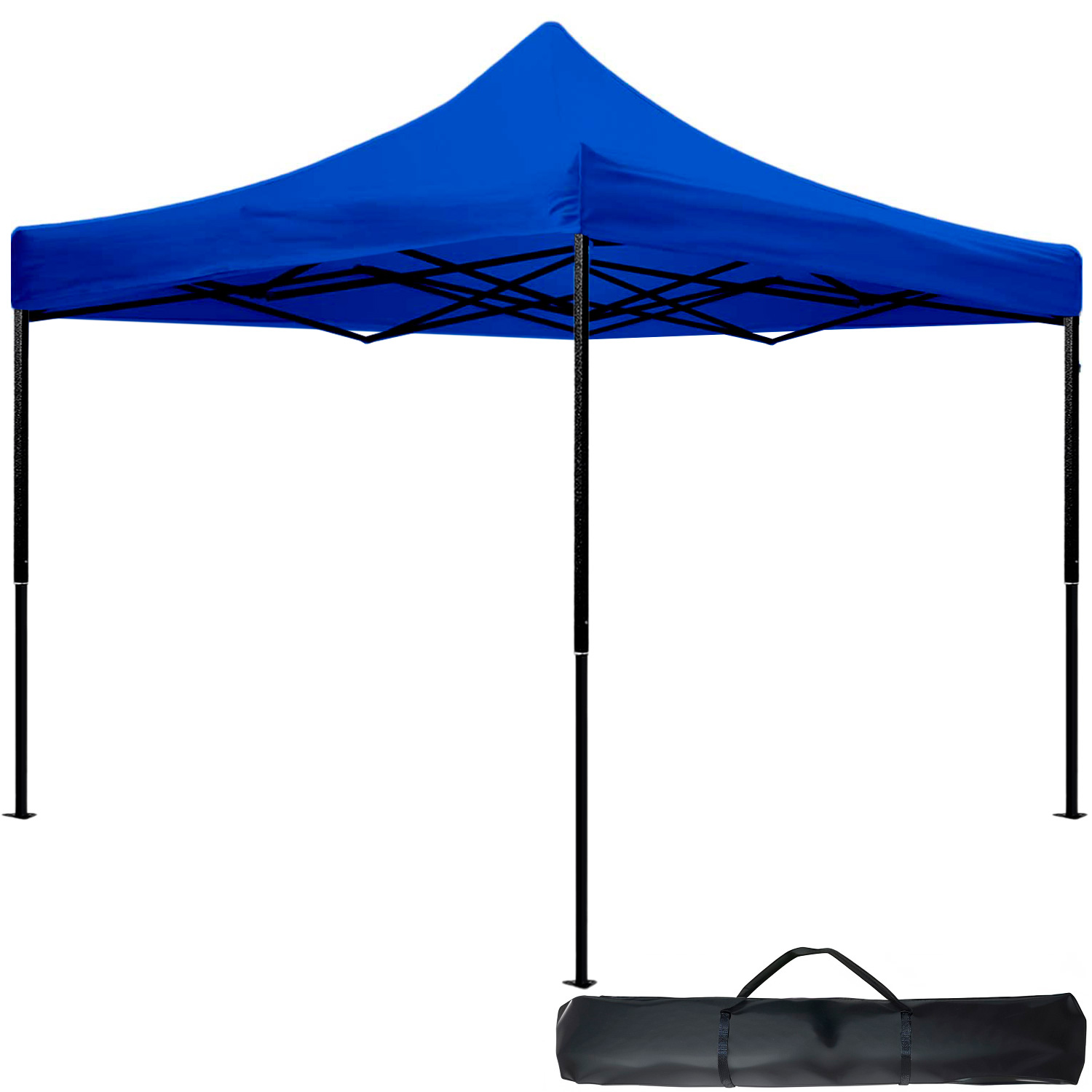 Carpa Toldo 3x3 Plegable Con Maletin Impermeable 600d Azul