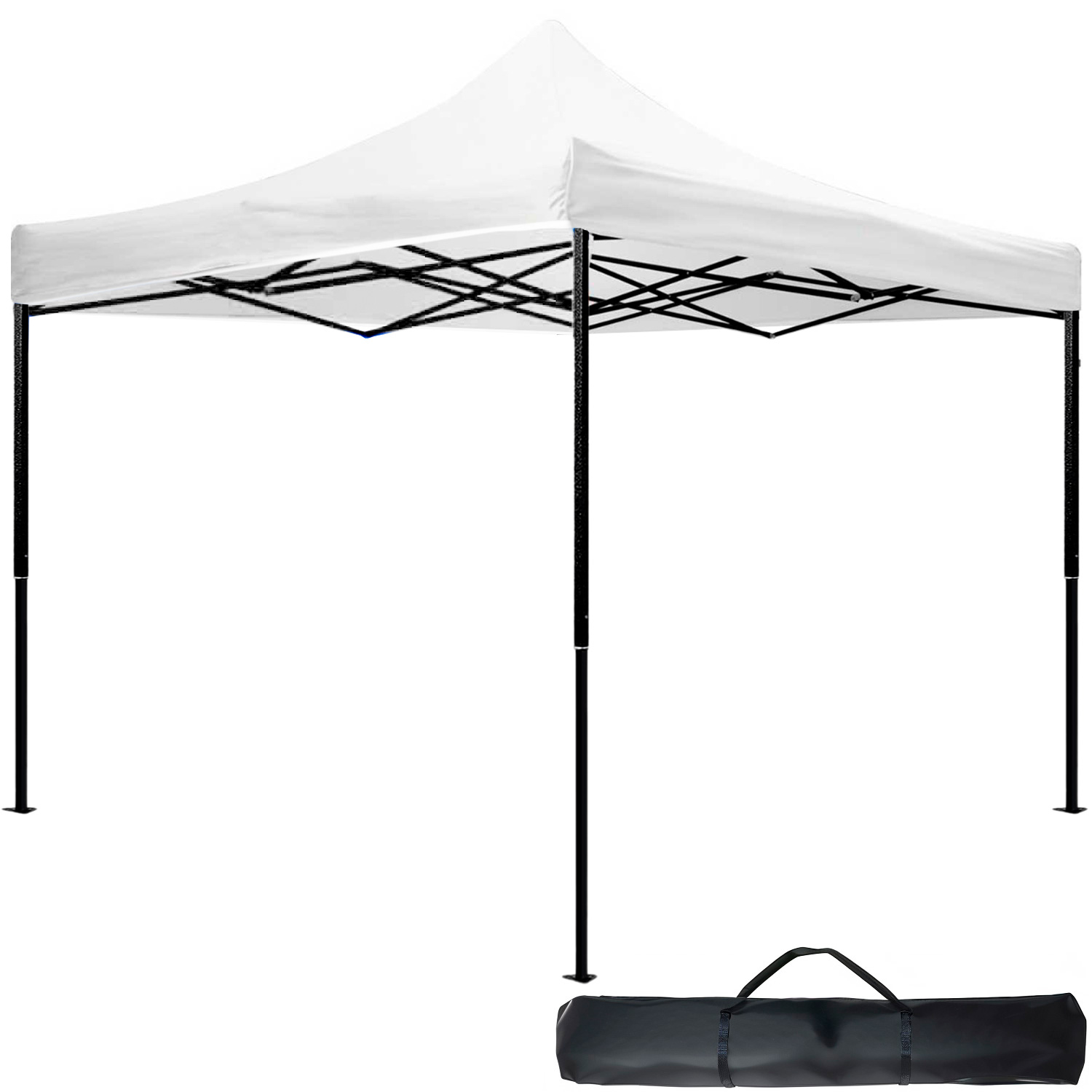 Carpa Toldo 3x3 Plegable Con Maletin Impermeable 600d Blanca