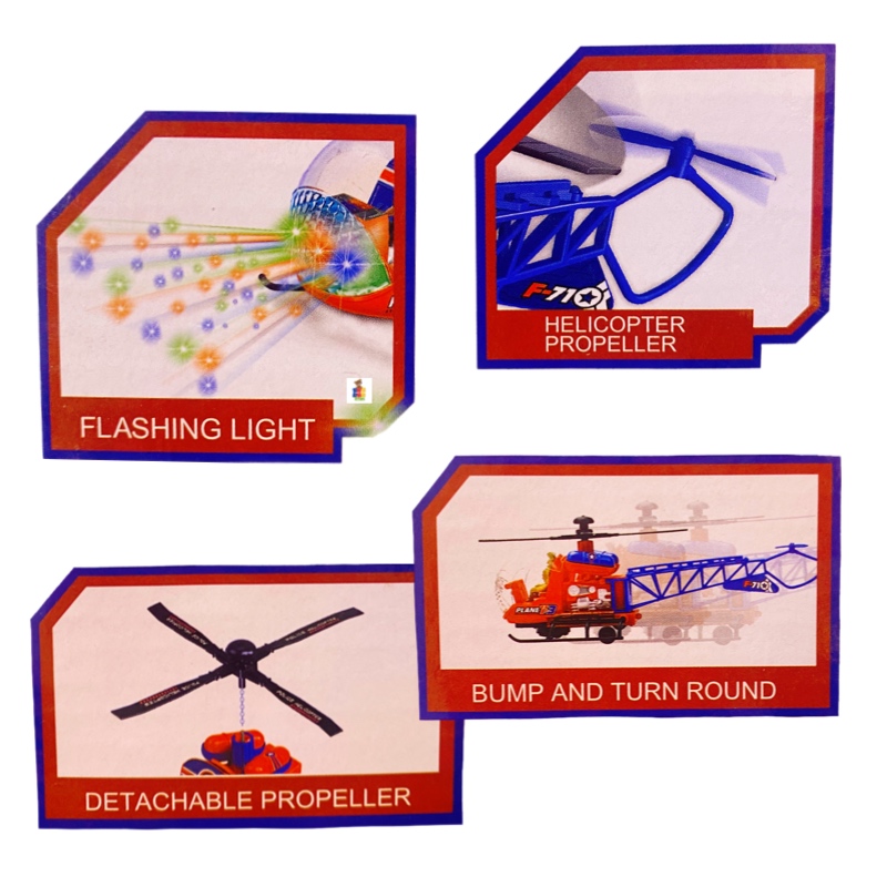 Helicóptero Policía Musical Luces Sonido Movimiento Juguete