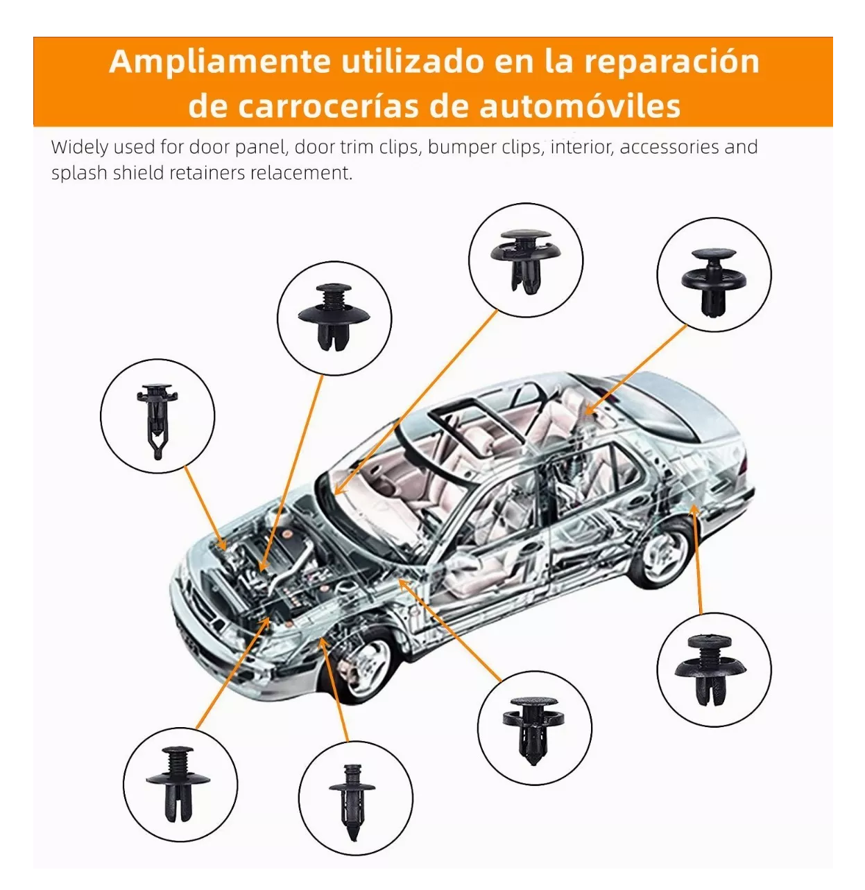 Kit De Grapas Automotriz 635pcs 16 Modelos Con Quita Grapas