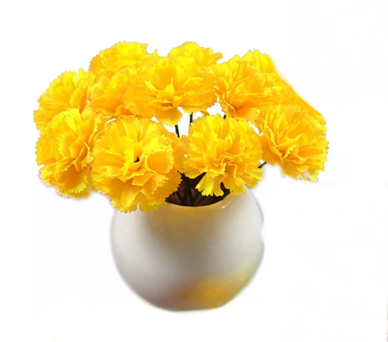 50pzs Flor Cempasúchil Decoración De Halloween Dia Muertos amarilla