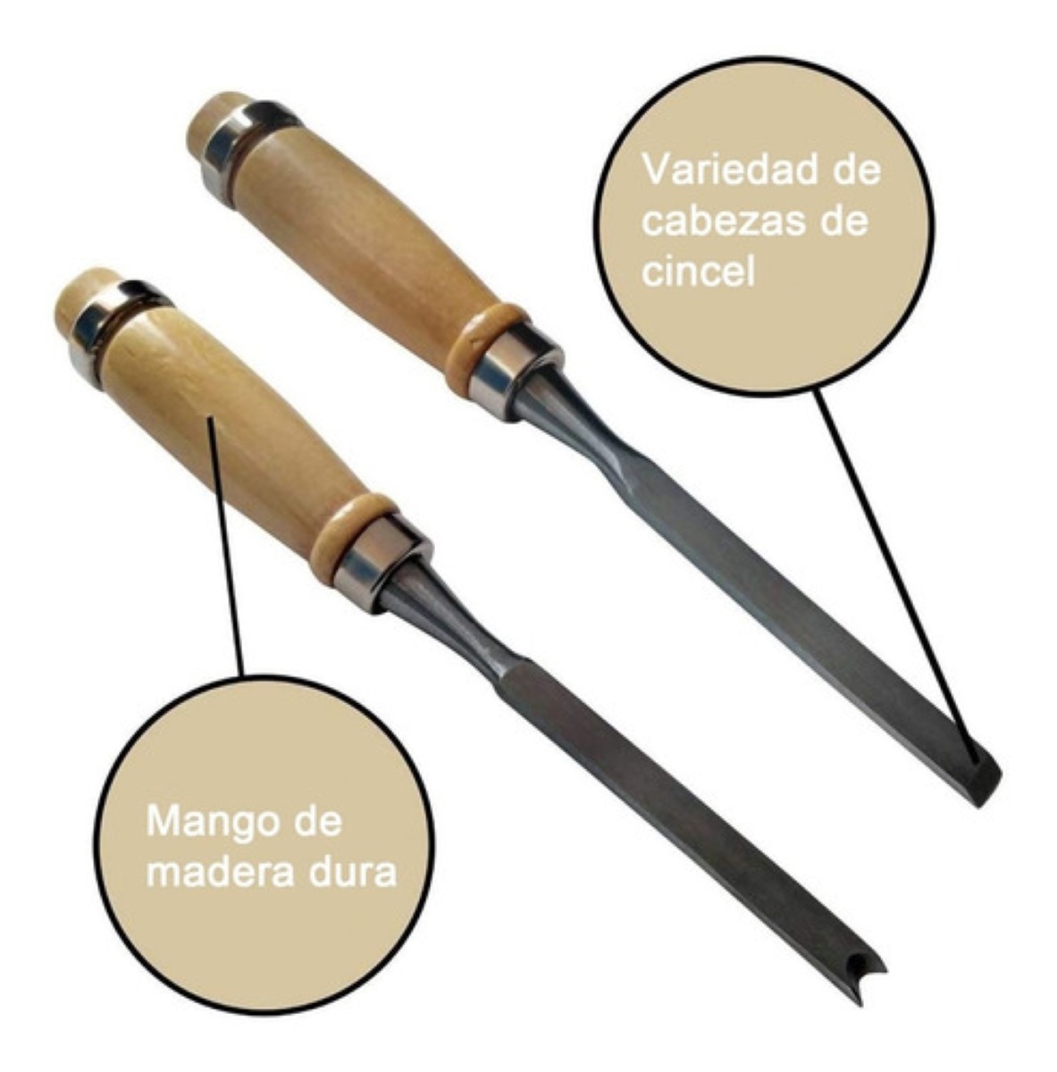 Cincel De Madera De Carpintero Cuchillo Para Tallar 12 Pzs 