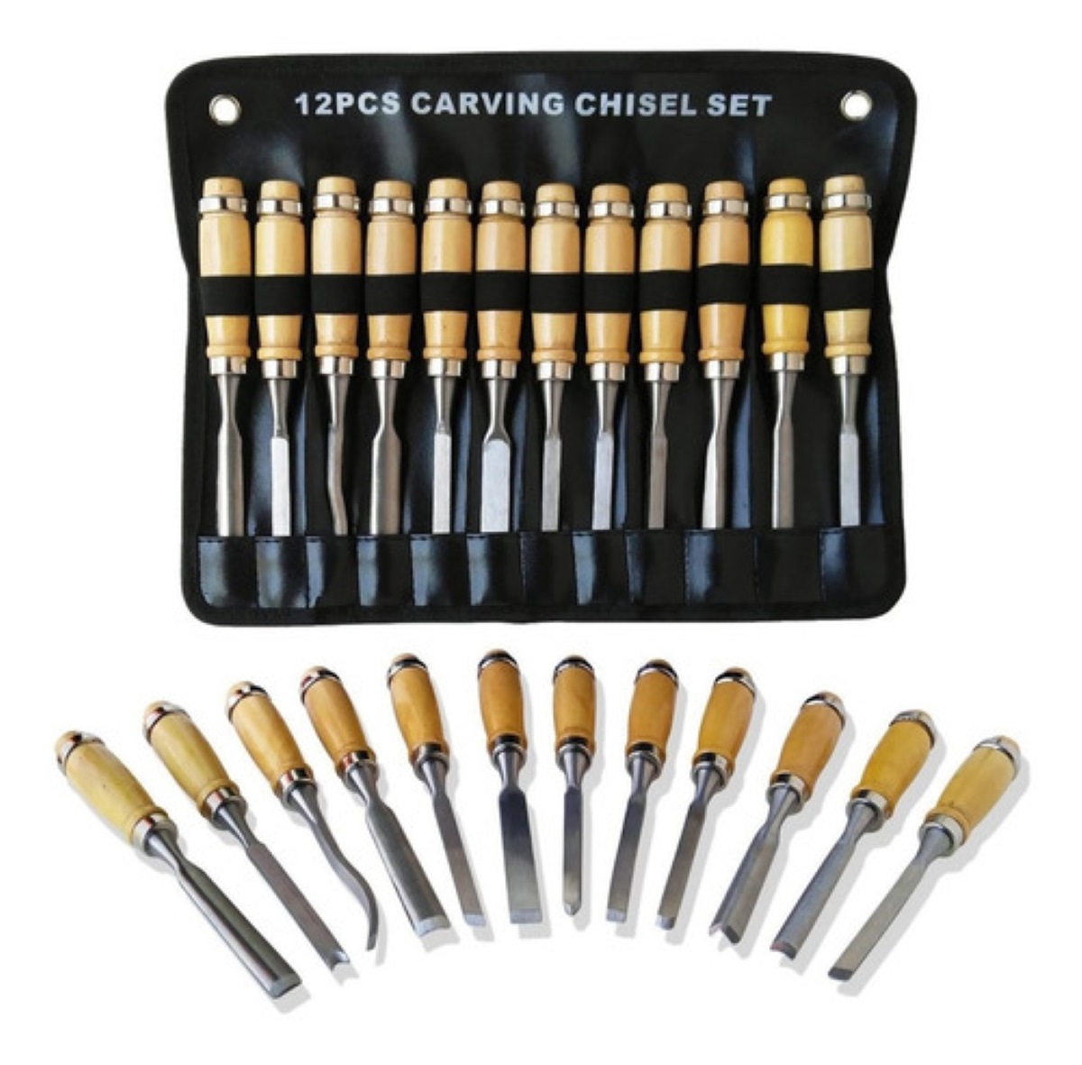 Cincel De Madera De Carpintero Cuchillo Para Tallar 12 Pzs 