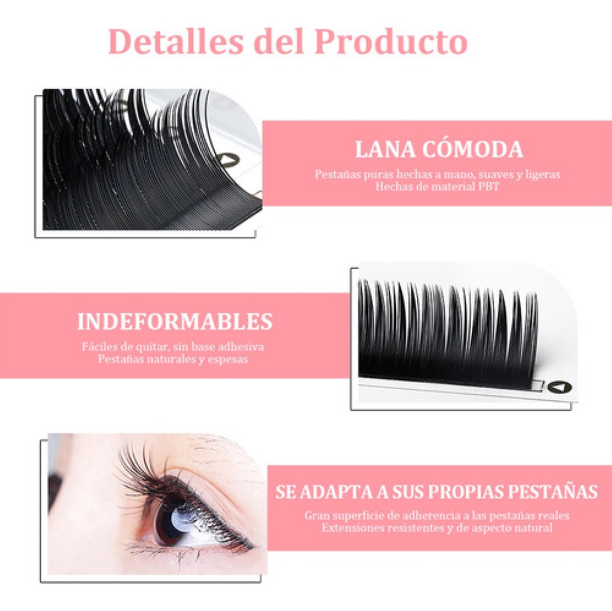 Alargador De Pestañas Extensiones Pestañas Mink Mix 16 Filas Mix 0.05D