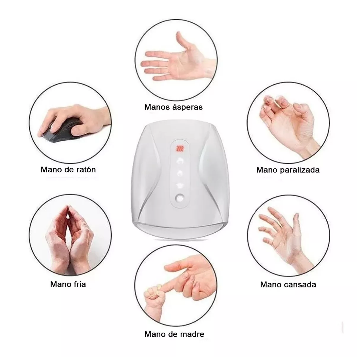 Masajeador De Mano Eléctrico De Compresión Blanco
