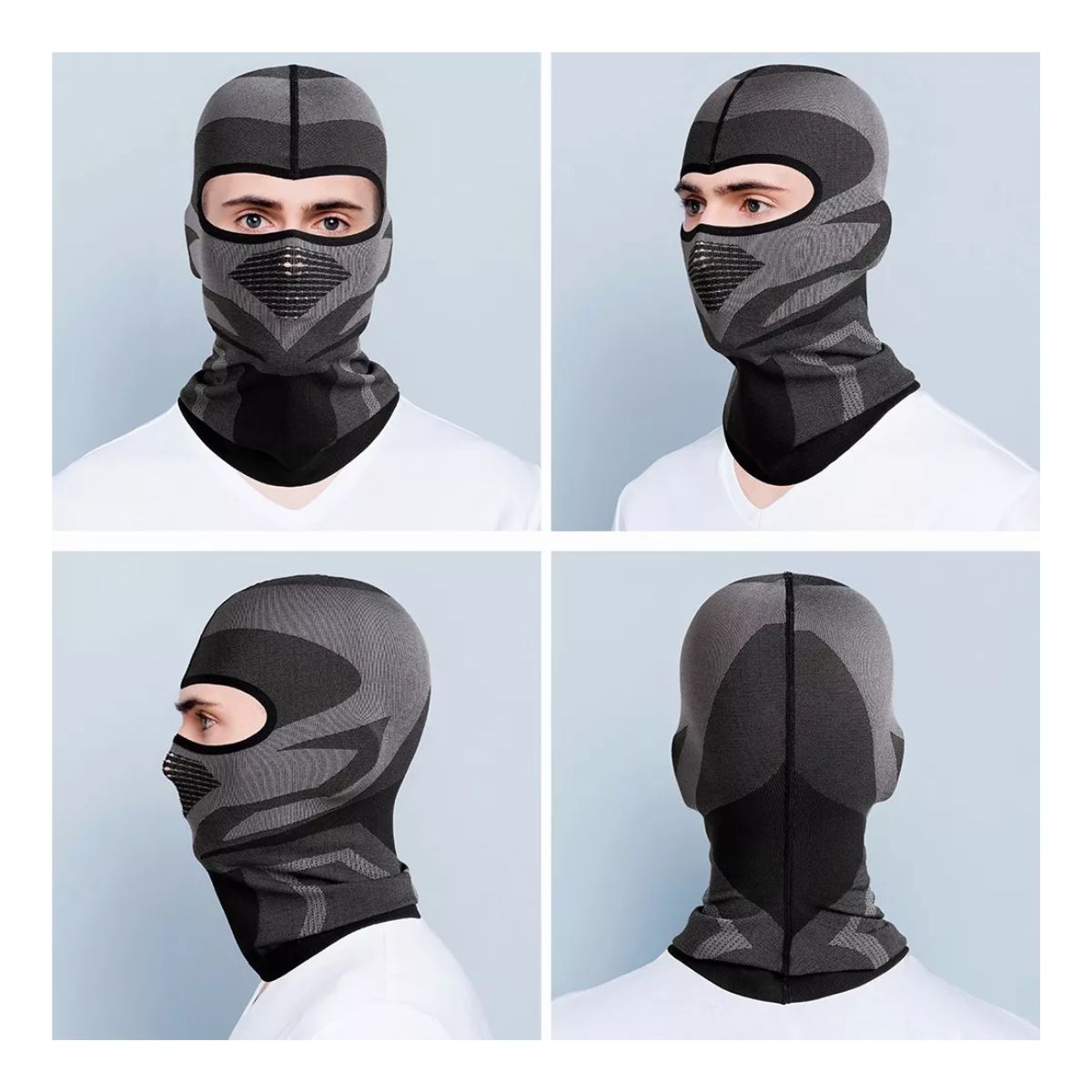 Máscara Moto Ciclismo Táctica Pasamontañas Militar negro/gris