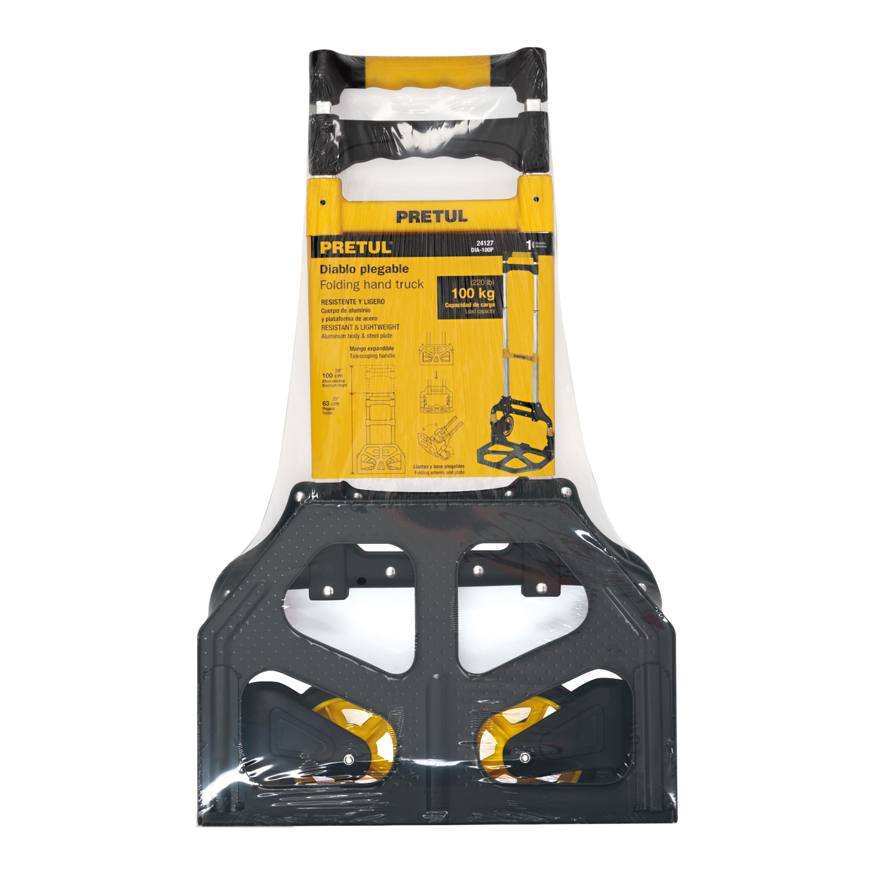 DIABLO DE CARGA, PLEGABLE, 100 KG, PRETUL 24127