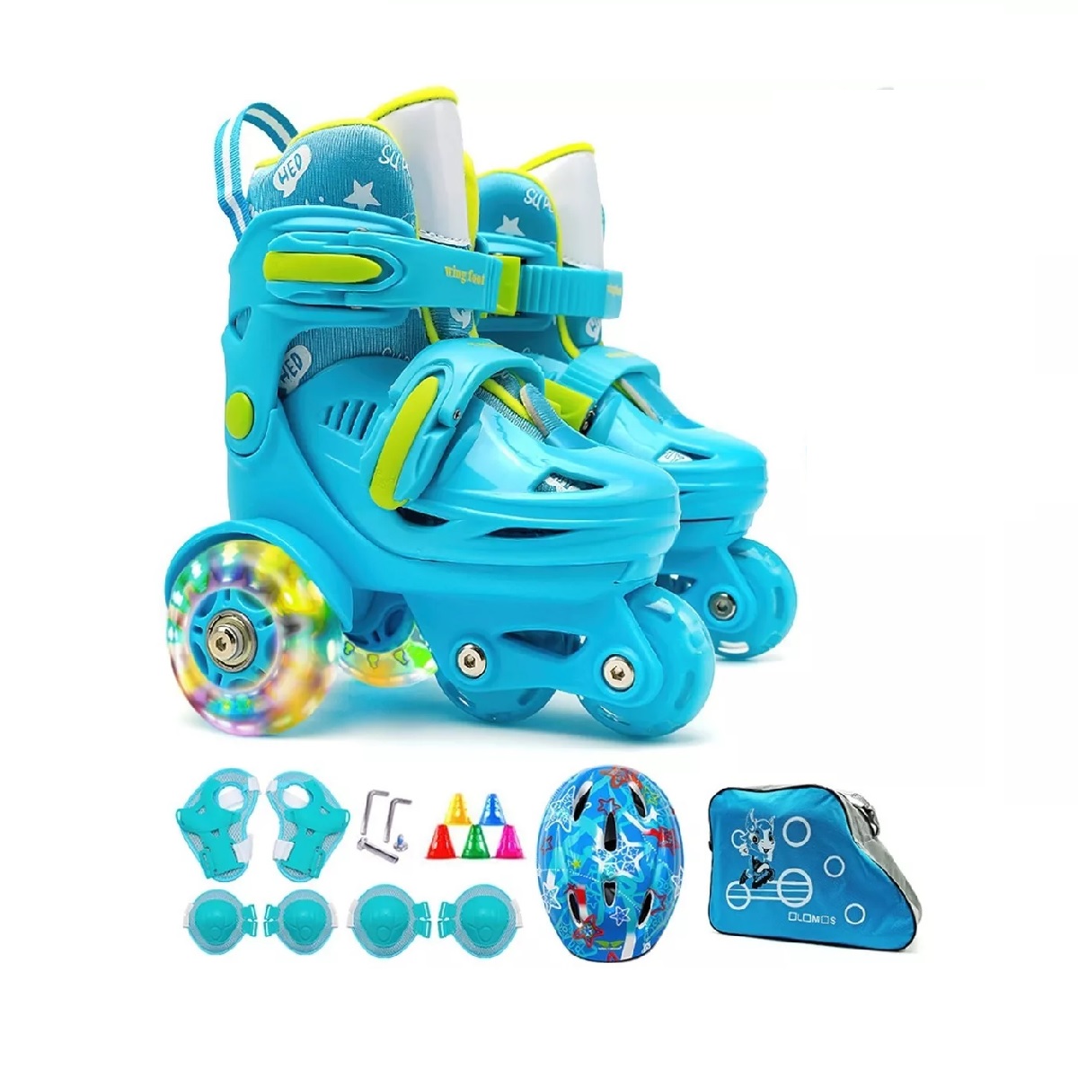 Patines Para Niños Principiantes Ajustables Con Freno En Led