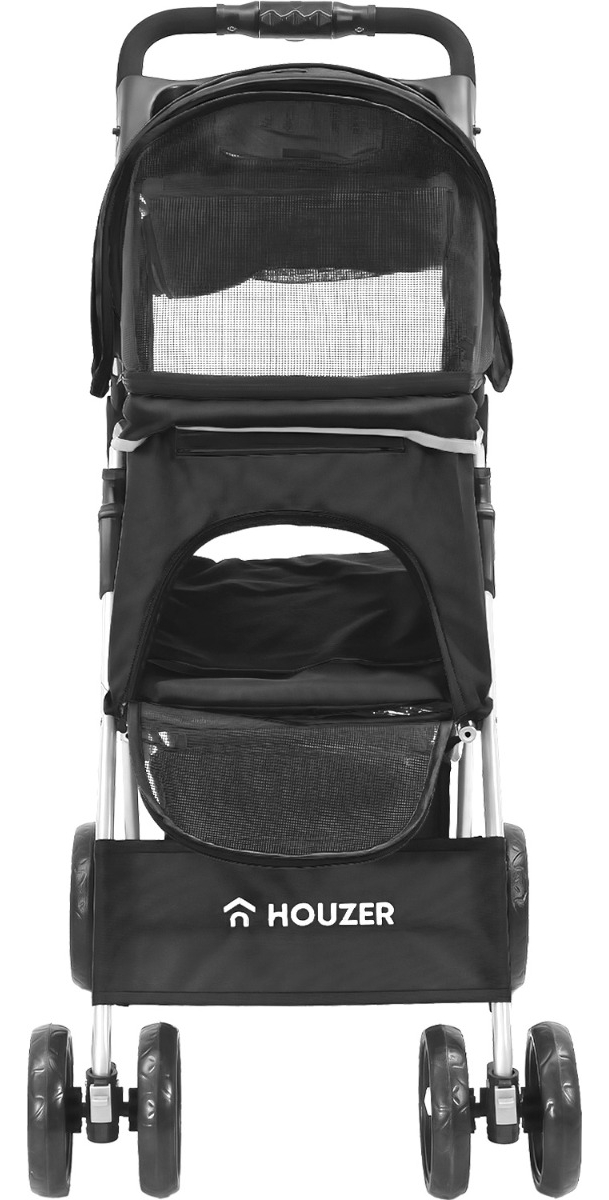 Carriola Plegable Mascotas Perros Gatos Pet Negro