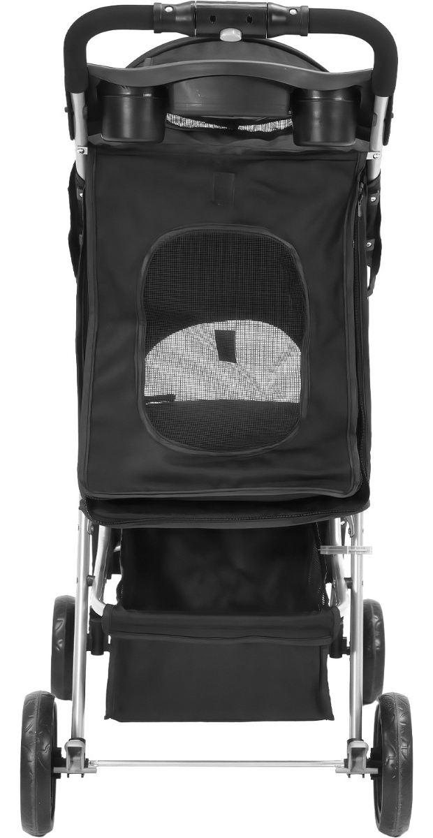 Carriola Plegable Mascotas Perros Gatos Pet Negro