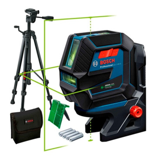 Nivel Laser 2 Linea Verde 50M +/- 0.3 4X1.5 Bosch 0601066M01