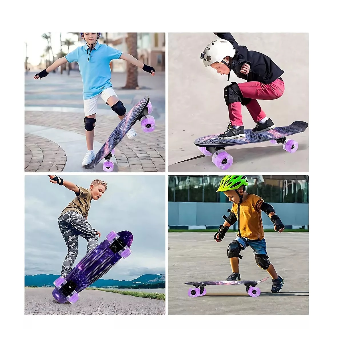 Tabla Skate Completo Patineta Skateboard Mini Con Ruedas Led