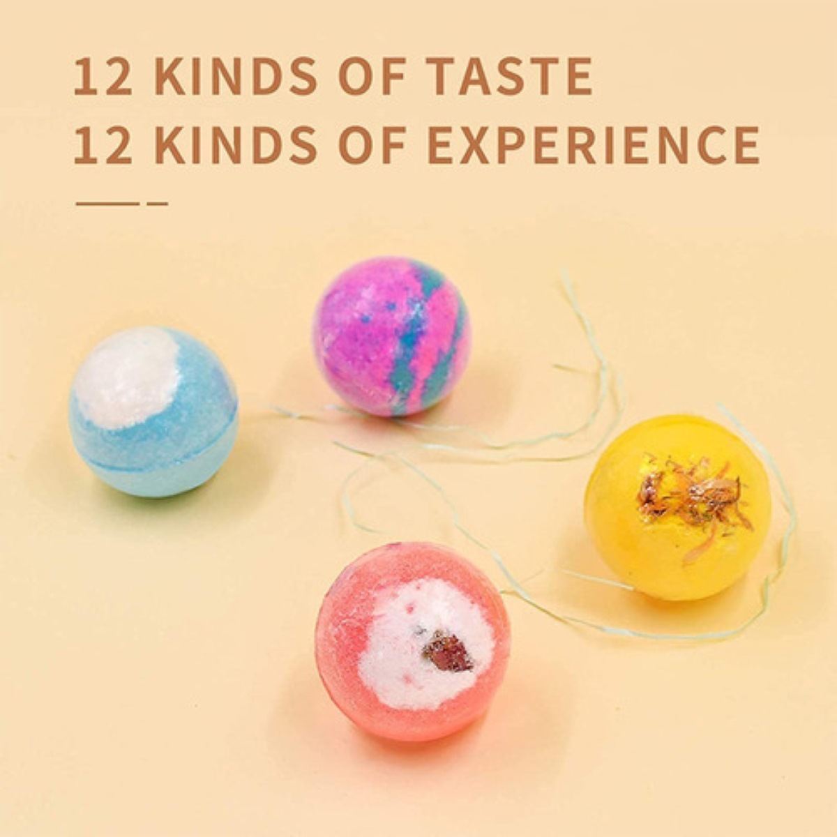 Juego De Bombas De Baño C/aceite Esenciales Naturales 12 Uds Multicolor