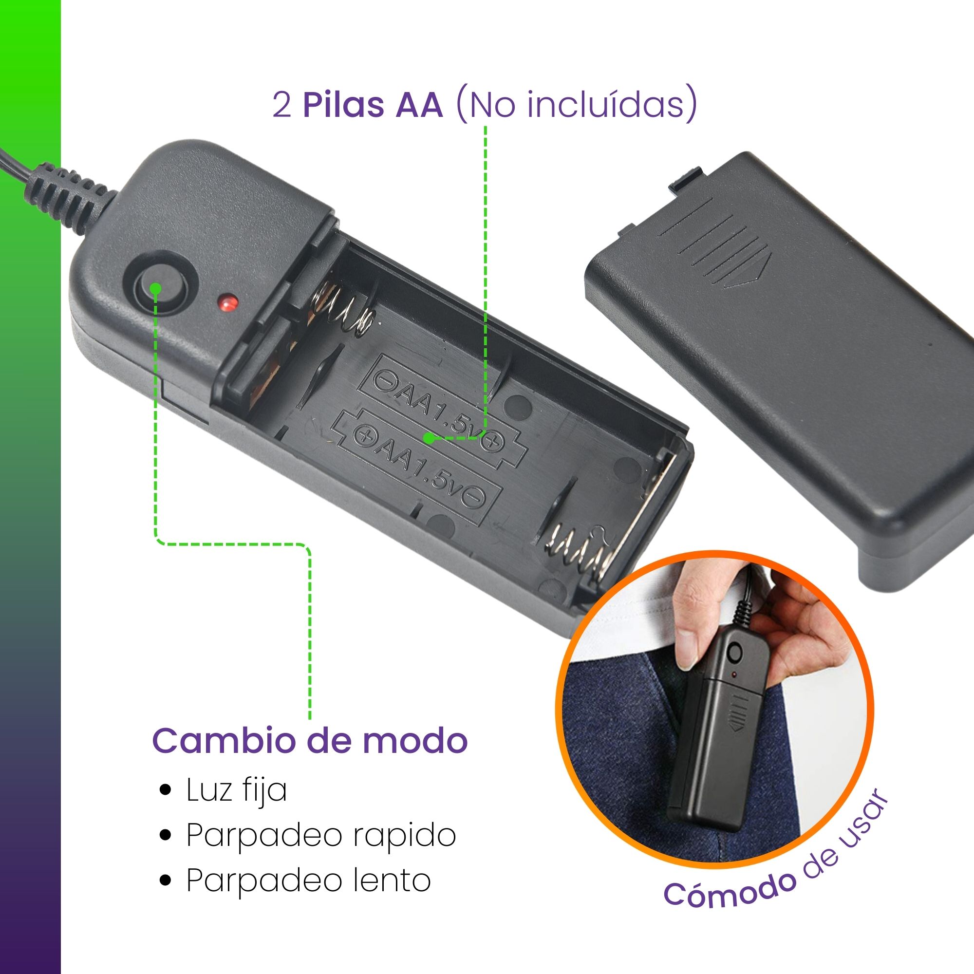 Paquete Mascara Luz Led La Purga Halloween 3 piezas