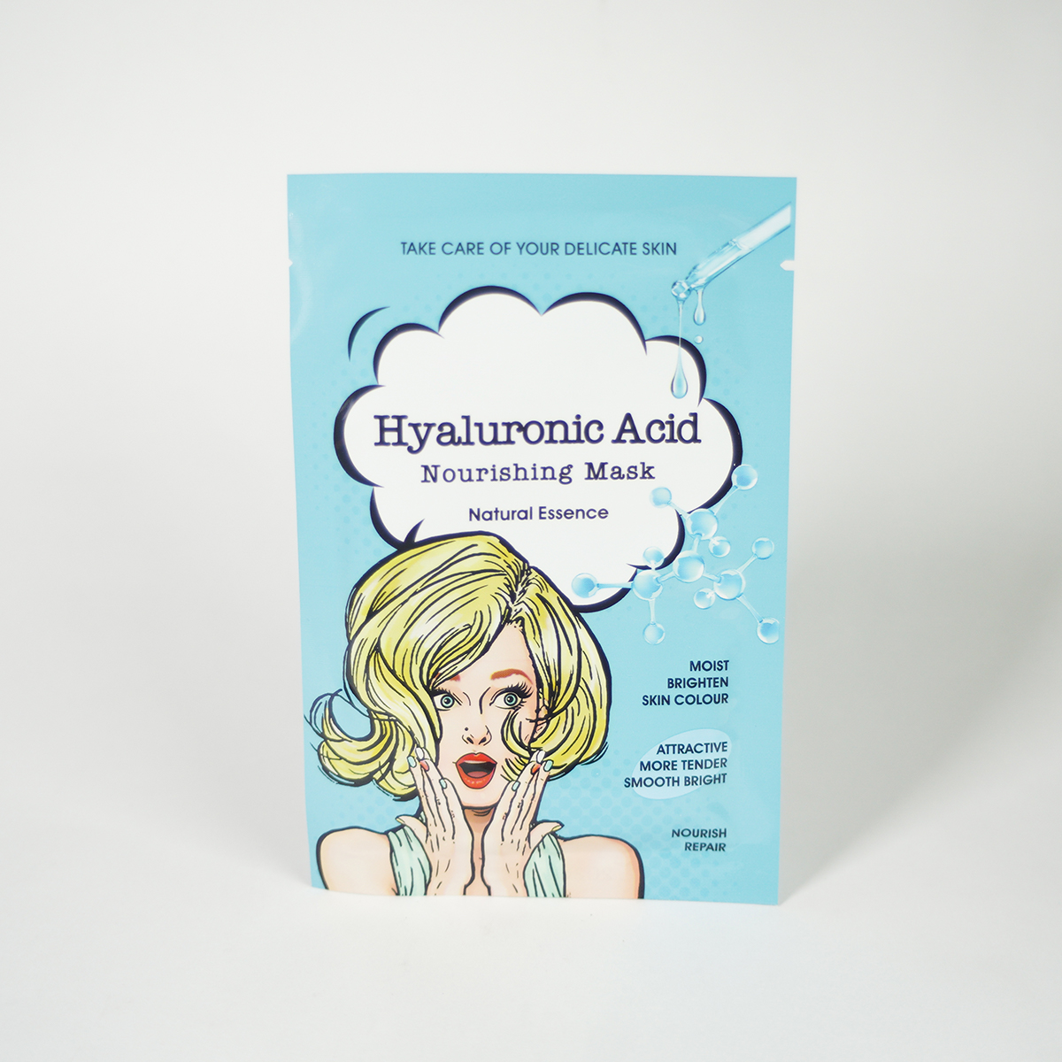 5 Mascarillas de tela de Acido Hialurónico, nutre y suaviza la piel del rostro