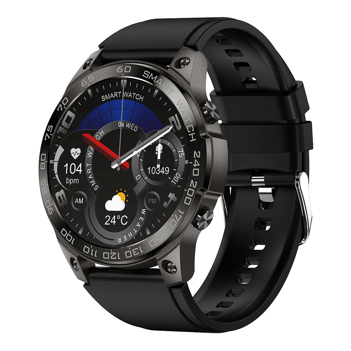 SmartWatch con Pantalla AMOLED High Definition:  Bateria de alta duracion, Monitorea tu salud y conectividad móvil en tiempo real para caballeros.