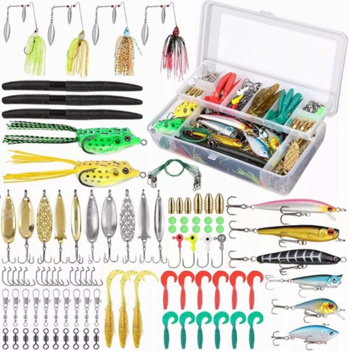 Señuelos Para Pesca De Río Kit De Curricanes Pesca 102 Pcs