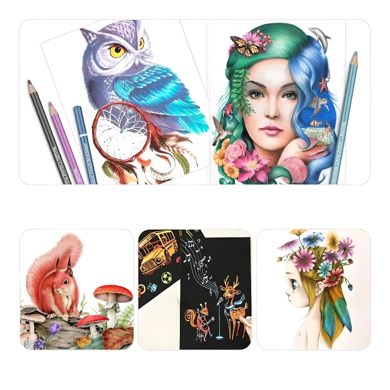 Set De Lápices de Colores Metalicos Professional 50 Lápices.