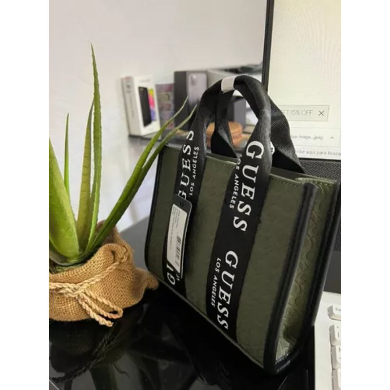 Guess Bolso Bandolera Mini Con Logo Y Cinta Con Logotipo