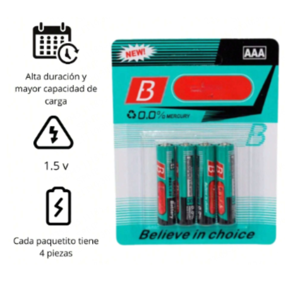 Pila alcalina AA 40 piezas