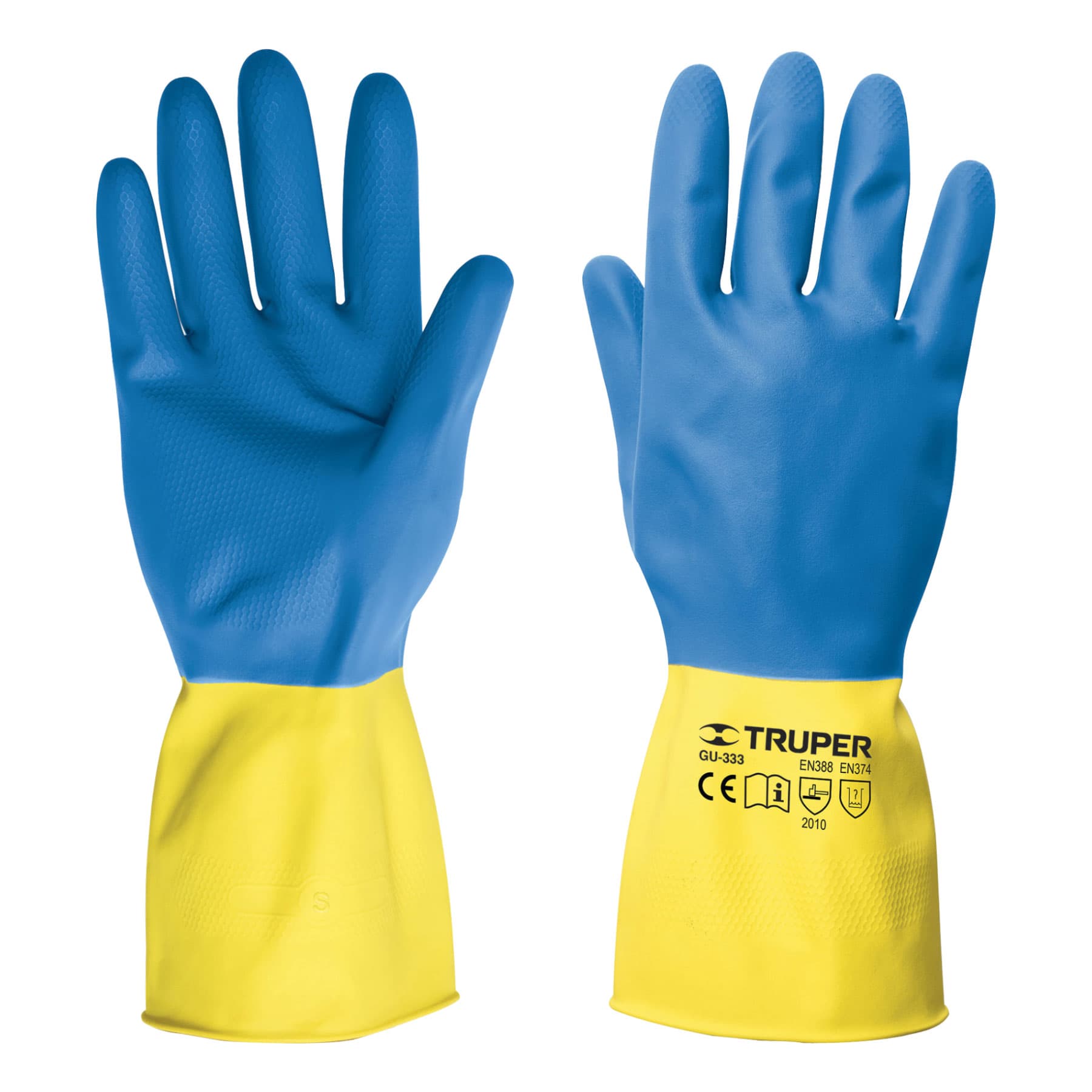 GUANTES DE LÁTEX REFORZADOS PARA LIMPIEZA, MEDIANOS, TRUPER 15268