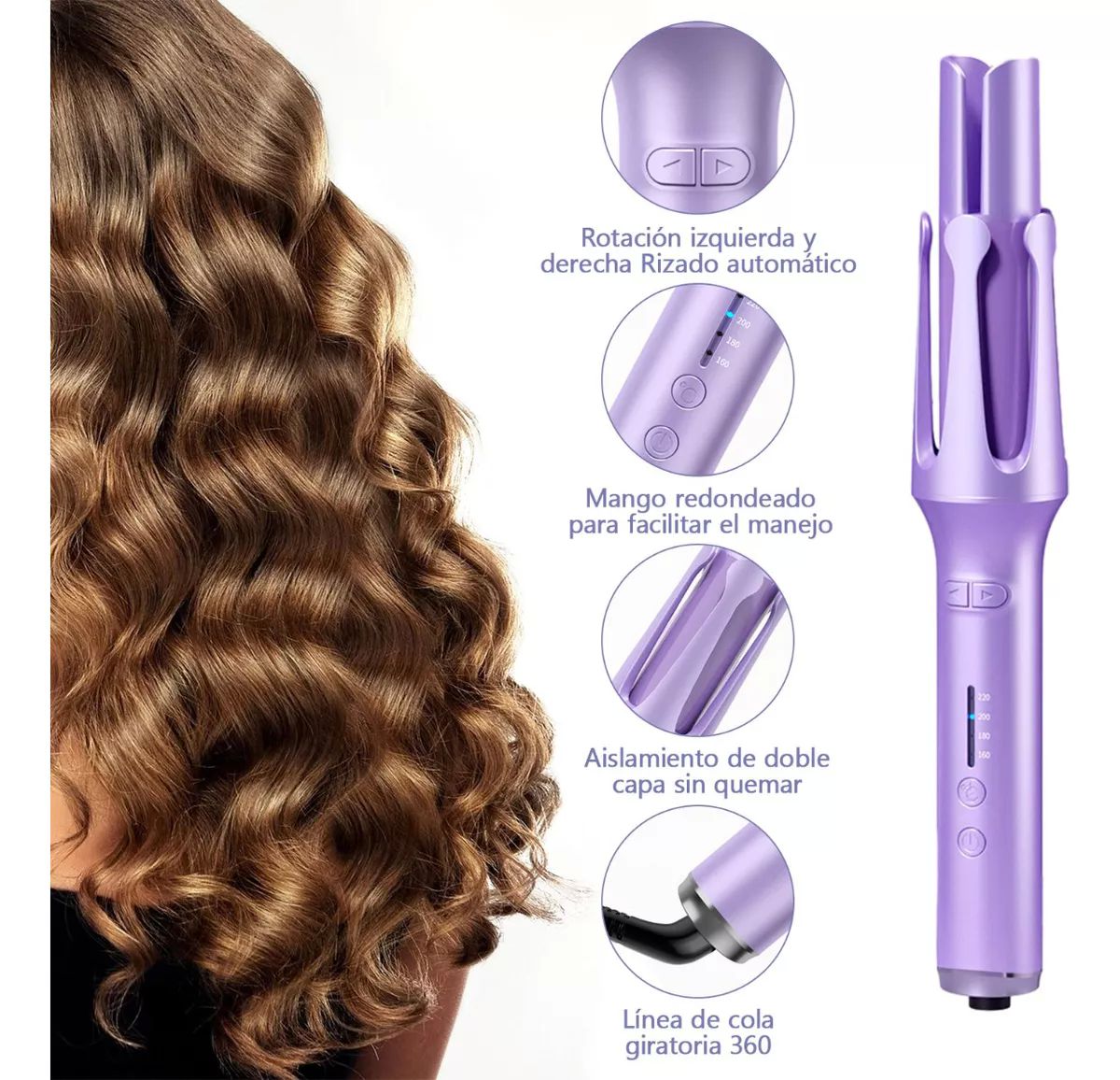 Rizadora Para Cabello Profesional con Turmalina