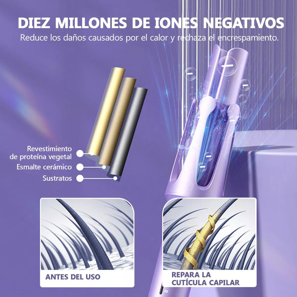 Rizadora Para Cabello Profesional con Turmalina