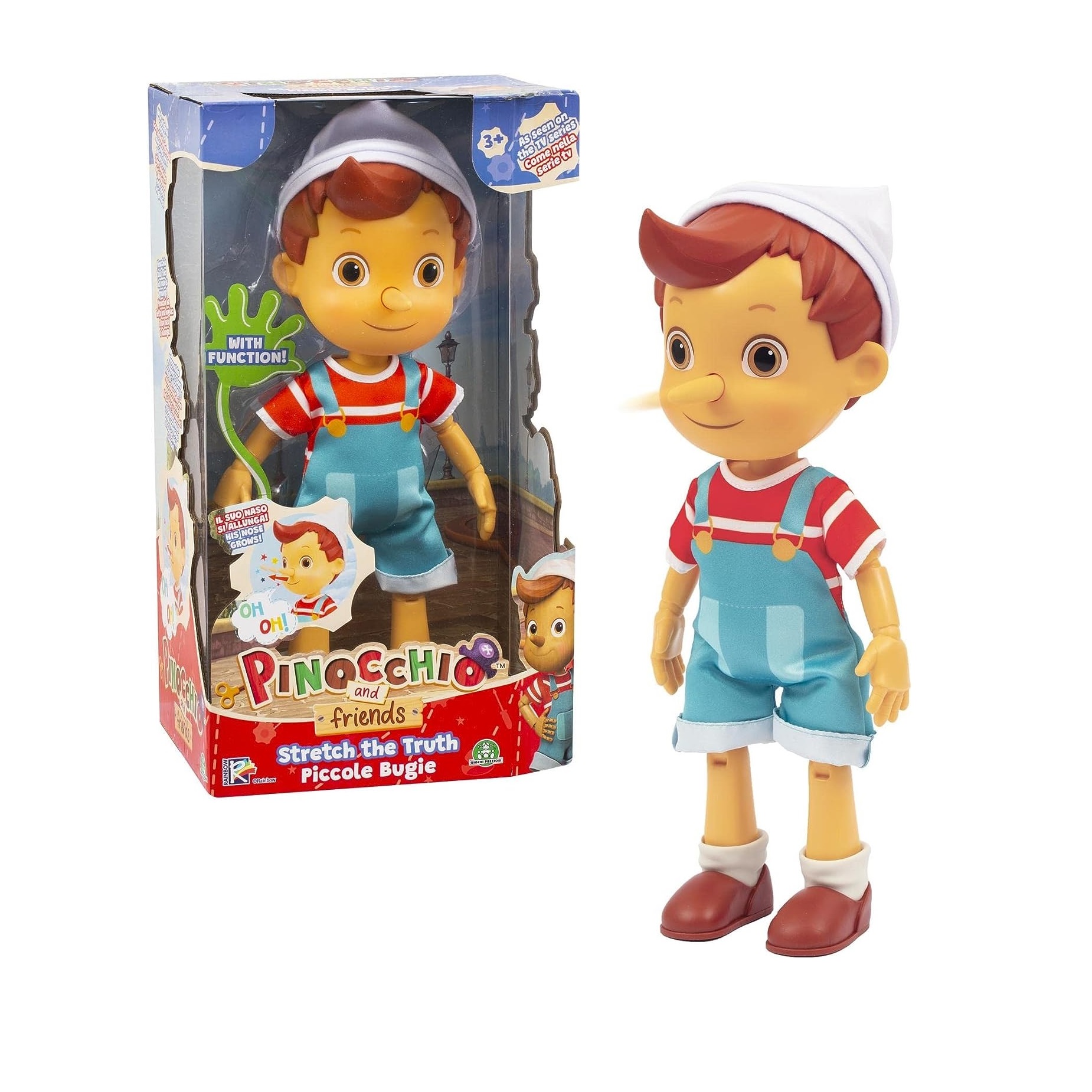 Pinocchio Pinochon le crece la nariz