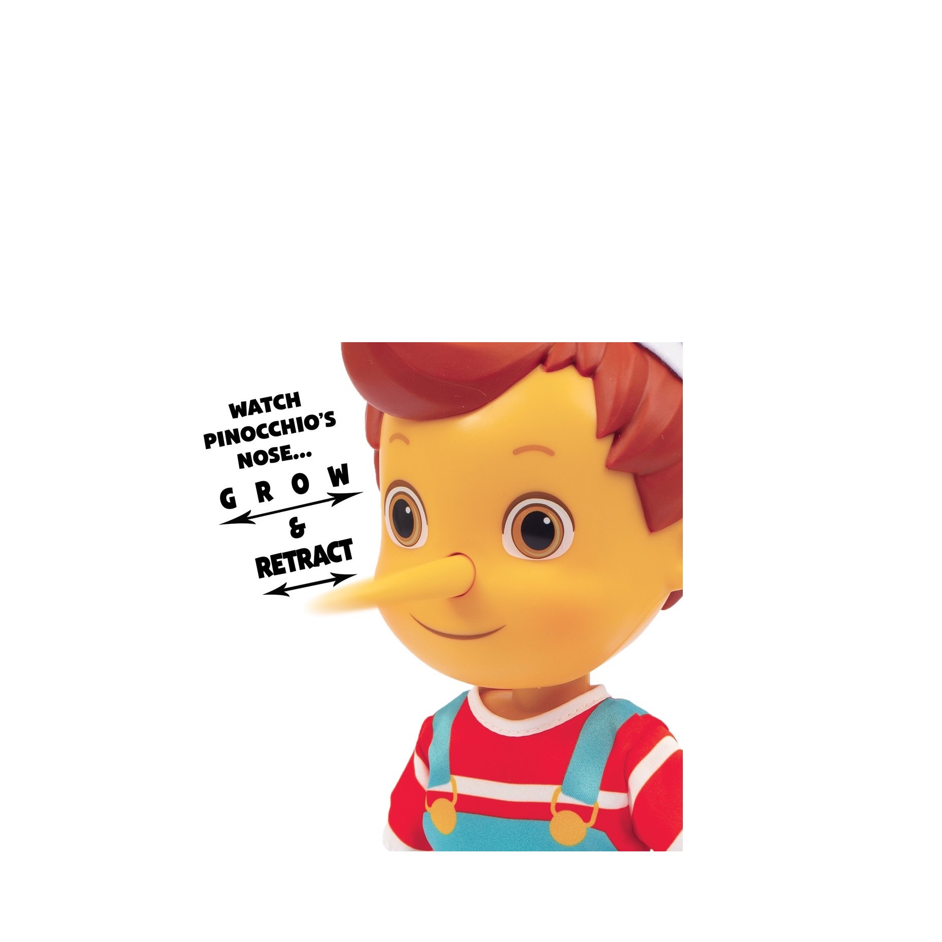 Pinocchio Pinochon le crece la nariz