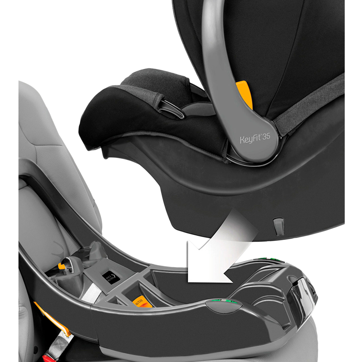 Autoasiento Portabebe Chicco KeyFit 35 ClearTex Shadow