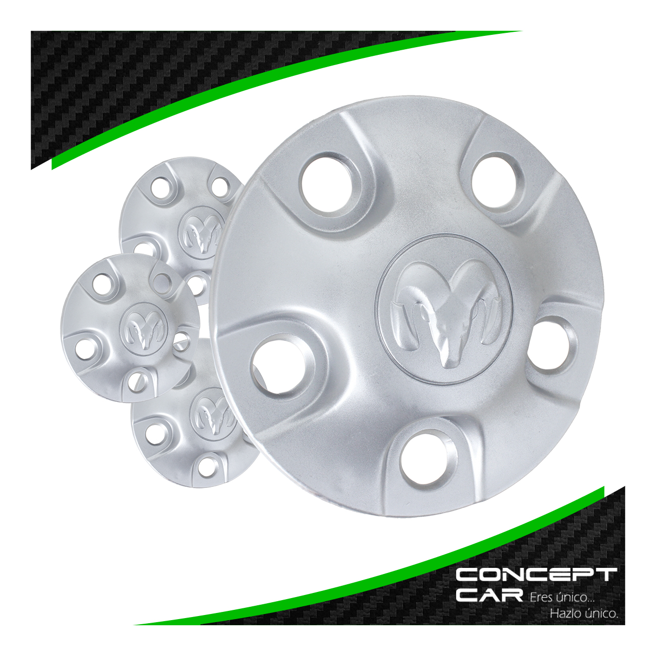  4 Tapon Copa Centro De Rin Dodge Ram 1500 2500 5 Birlos