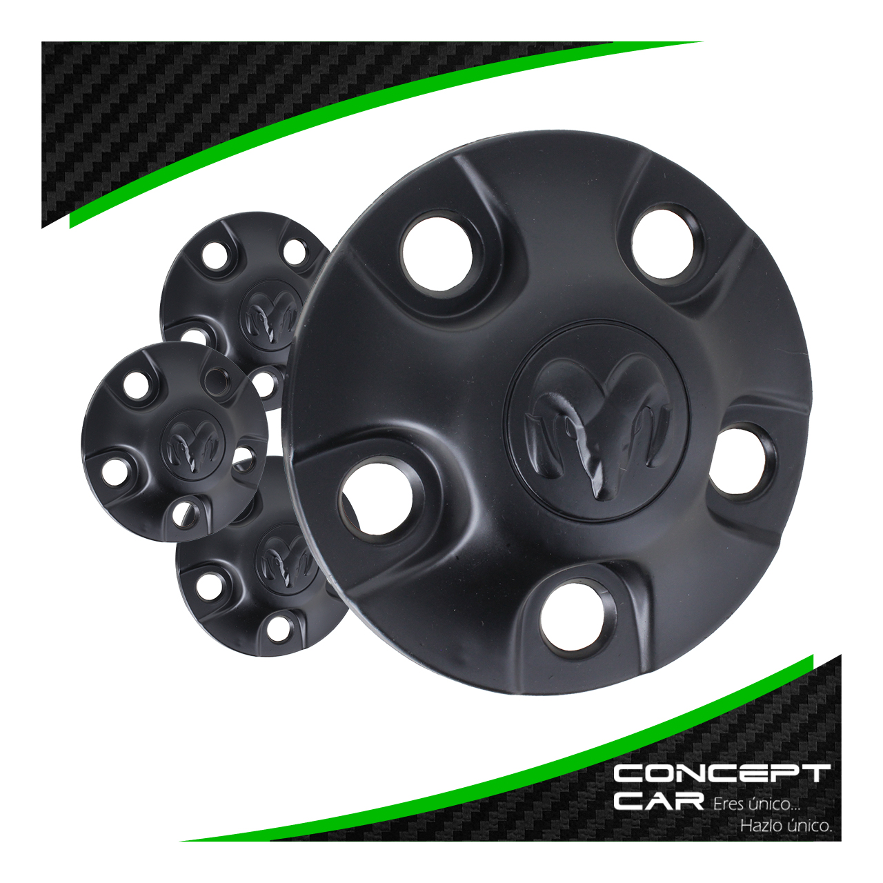  4 Tapon Copa Centro De Rin Dodge Ram 1500 2500 5 Birlos