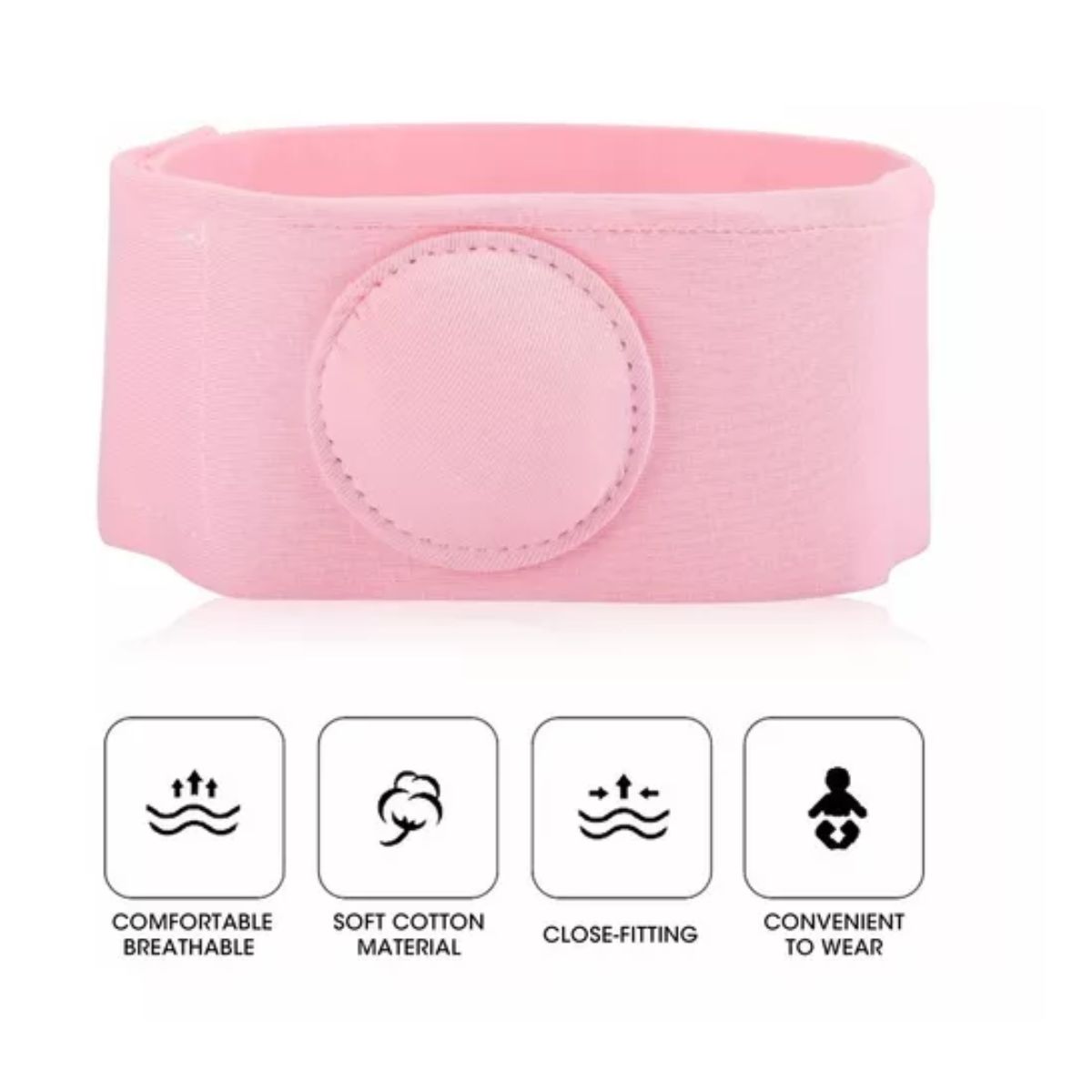 Faja Para Hernia Umbilical De Bebé 2pzs Rosa